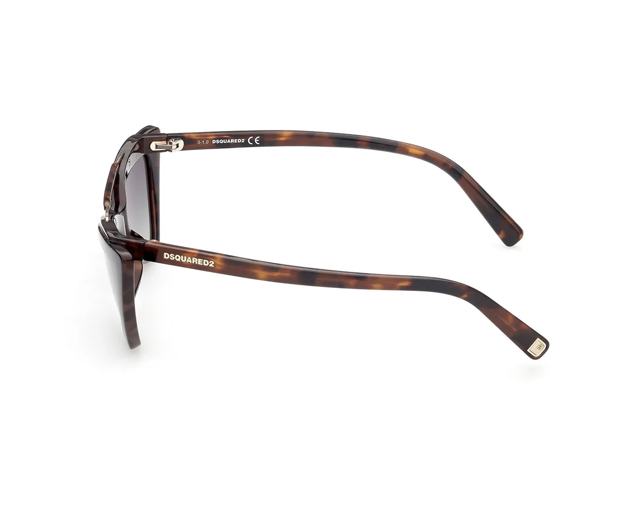 Dsquared2 DQ0370 DELIA 56P Occhiali da sole outlet Acetato Havana Verde Cat Eye Normale Sfumato - immagine 3