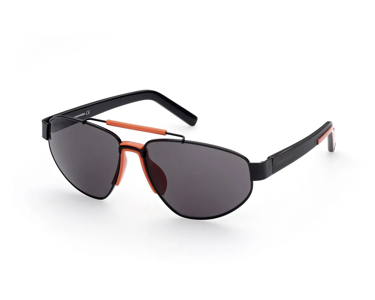 Dsquared2 DQ0366 05A Occhiali da sole outlet Metallo Nero Grigio Rotonda Normale - immagine 1