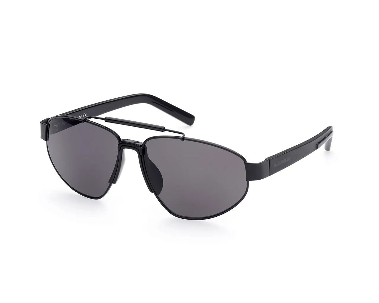 Dsquared2 DQ0366 02A Occhiali da sole outlet Metallo Nero Grigio Rotonda Normale - immagine 1