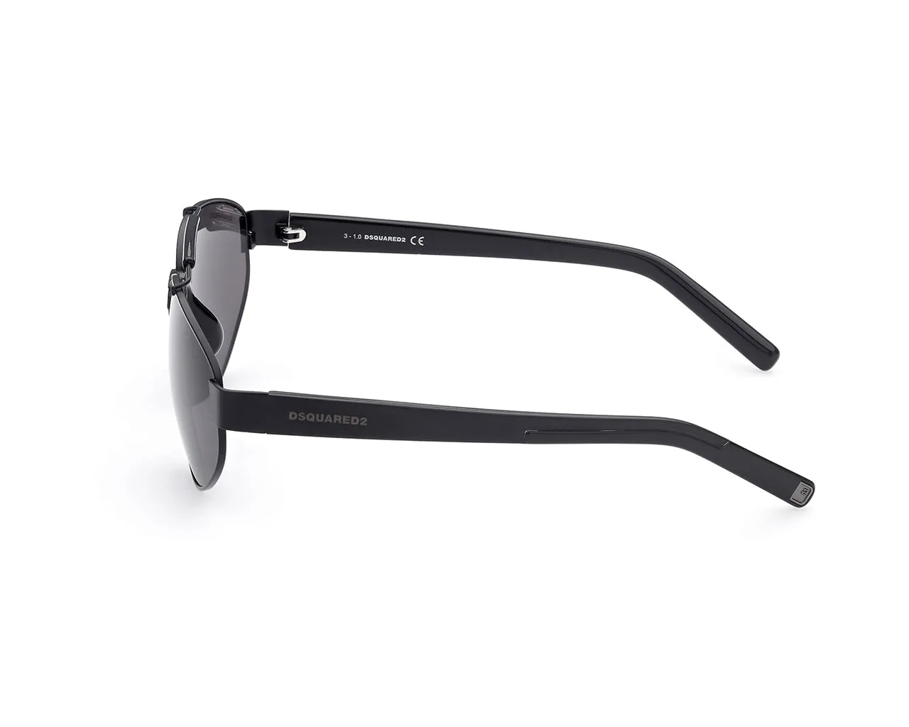Dsquared2 DQ0366 02A Occhiali da sole outlet Metallo Nero Grigio Rotonda Normale - immagine 3