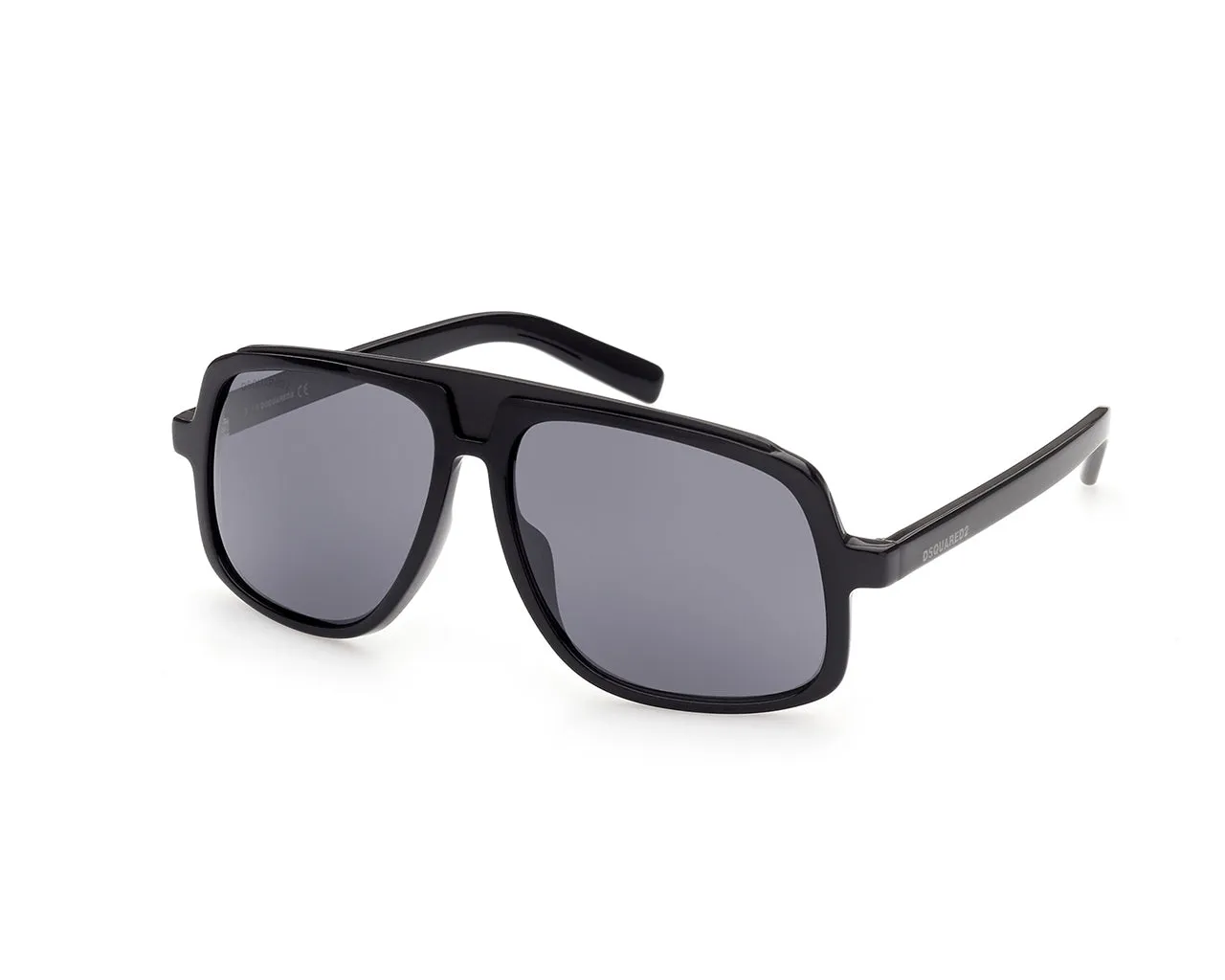 Dsquared2 DQ0363 01A Occhiali da sole outlet Acetato Nero Grigio Squadrata - immagine 1