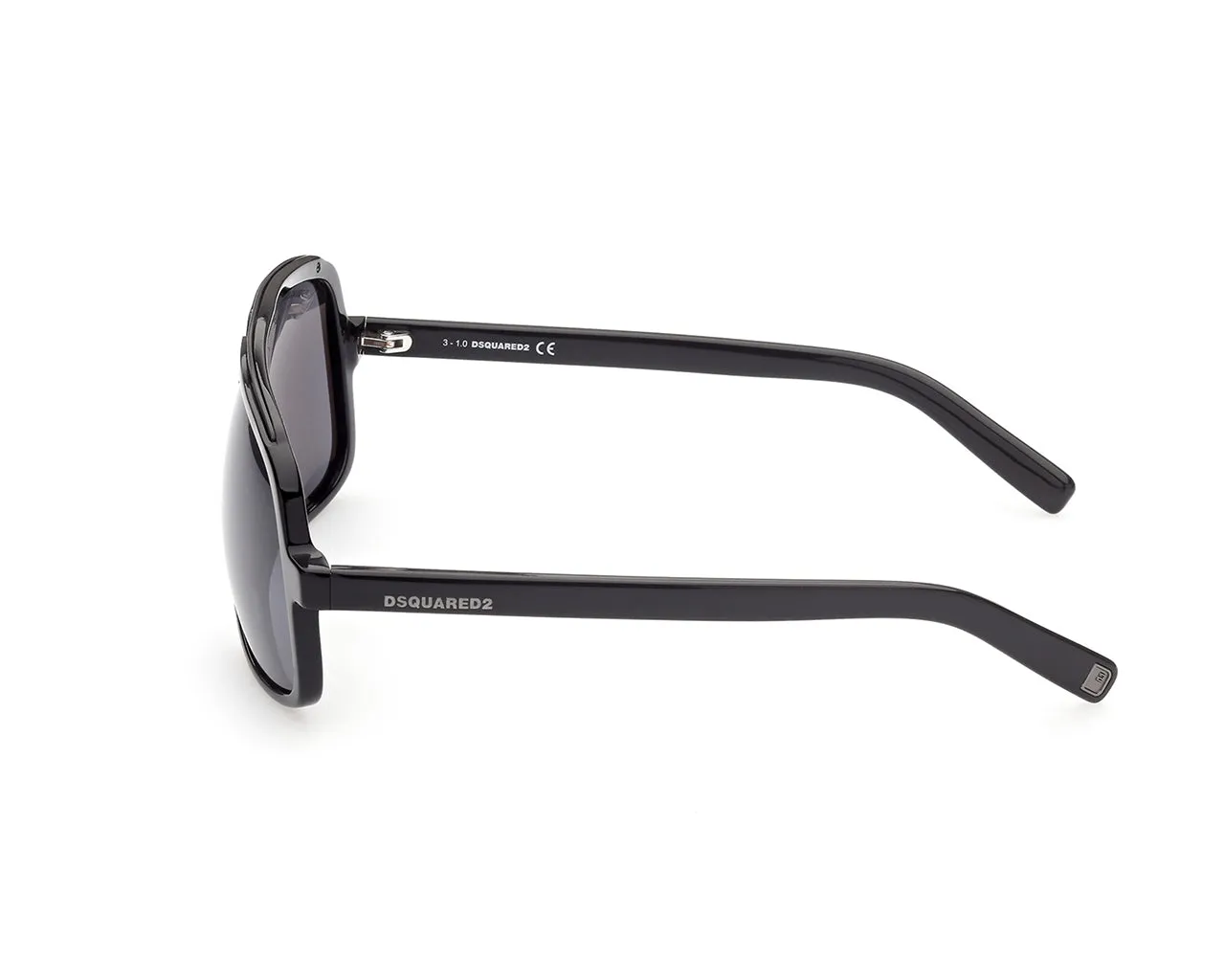 Dsquared2 DQ0363 01A Occhiali da sole outlet Acetato Nero Grigio Squadrata - immagine 3