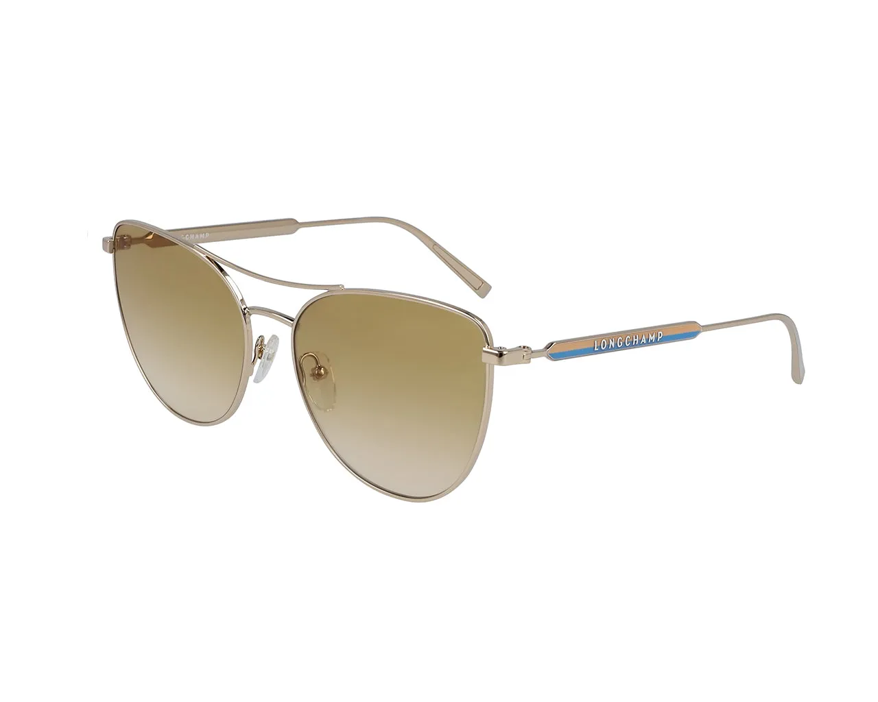 LONGCHAMP LO134S 43028 728 Occhiali da sole Metallo Oro Marrone Farfalla Normale Sfumato - immagine 1