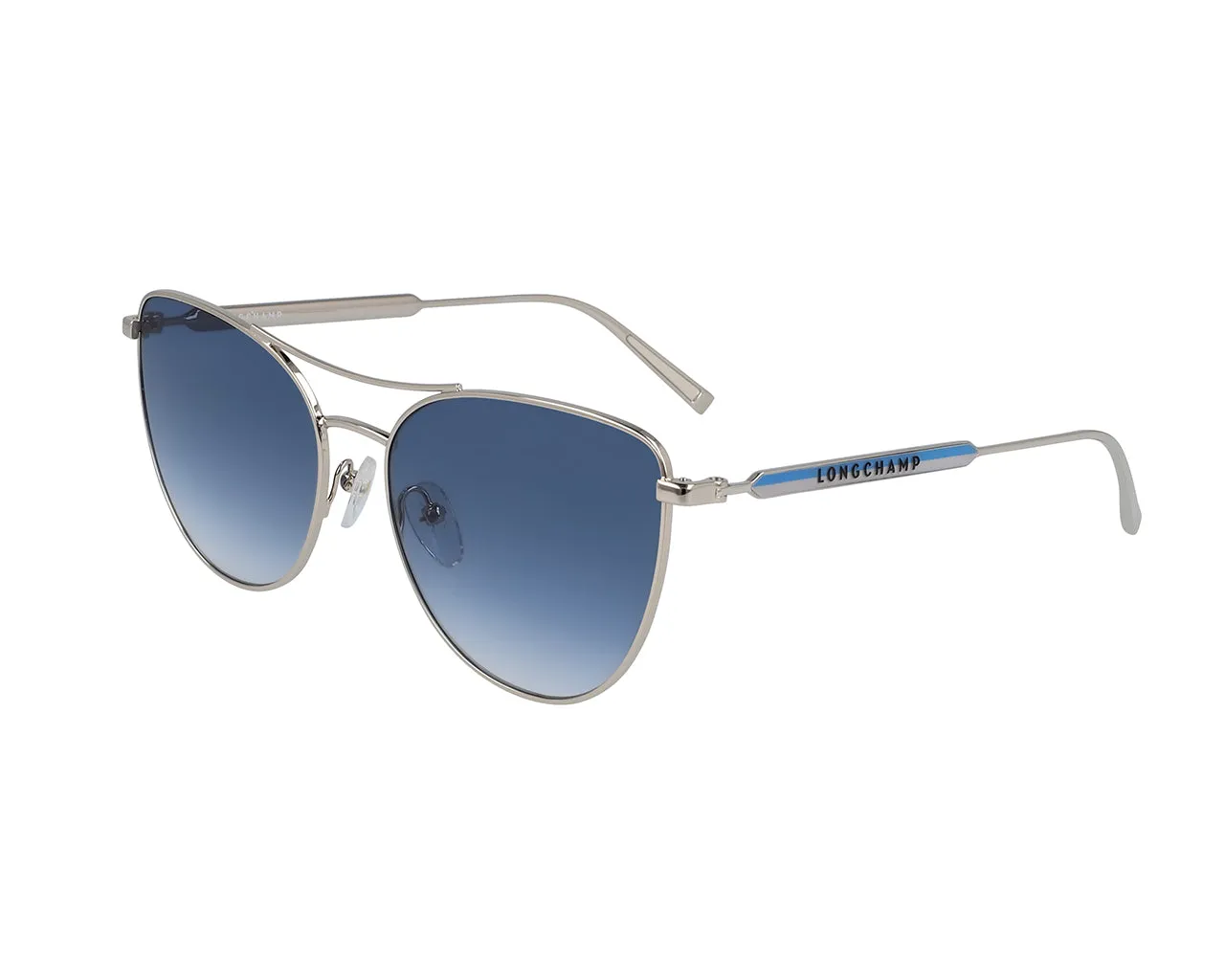 LONGCHAMP LO134S 43028 715 Occhiali da sole Metallo Oro Blu Farfalla Normale Sfumato - immagine 1