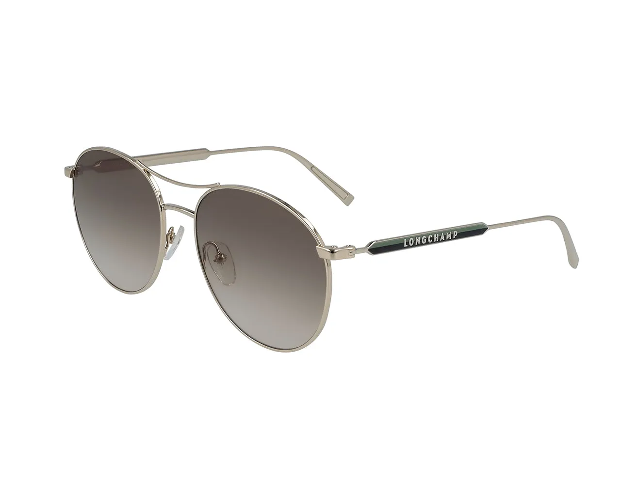 LONGCHAMP LO133S 43027 712 Occhiali da sole Metallo Oro Grigio Pilot Normale Sfumato - immagine 1