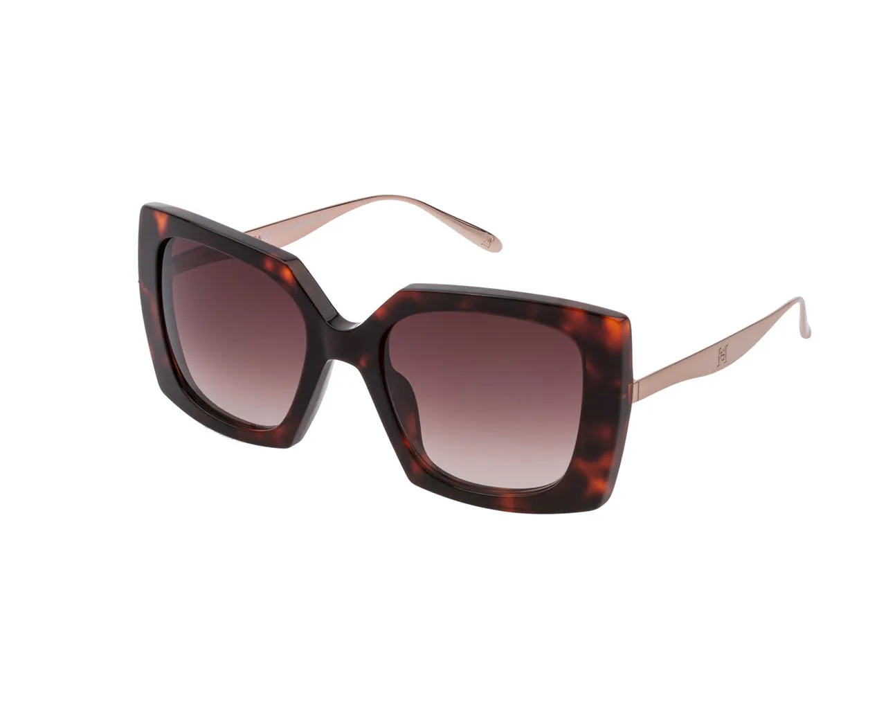 Carolina Herrera SHN616M 0786 Occhiali da sole Acetato Havana Marrone Squadrata Normale Sfumato - immagine 1