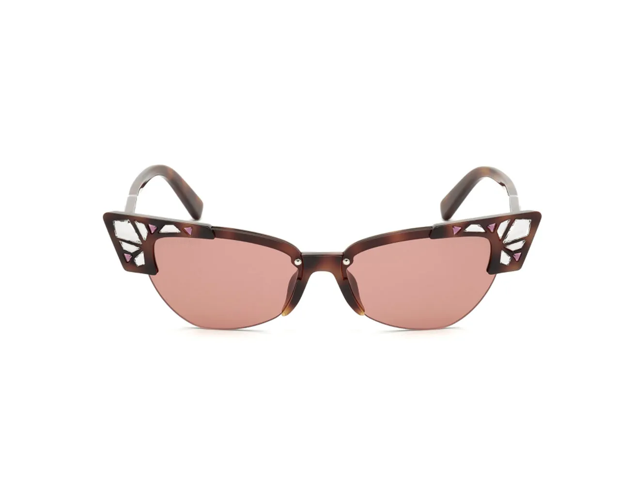 Dsquared2 DQ0341 BELLA 52S Occhiali da sole outlet Acetato Havana Rosso Cat Eye Normale - immagine 2