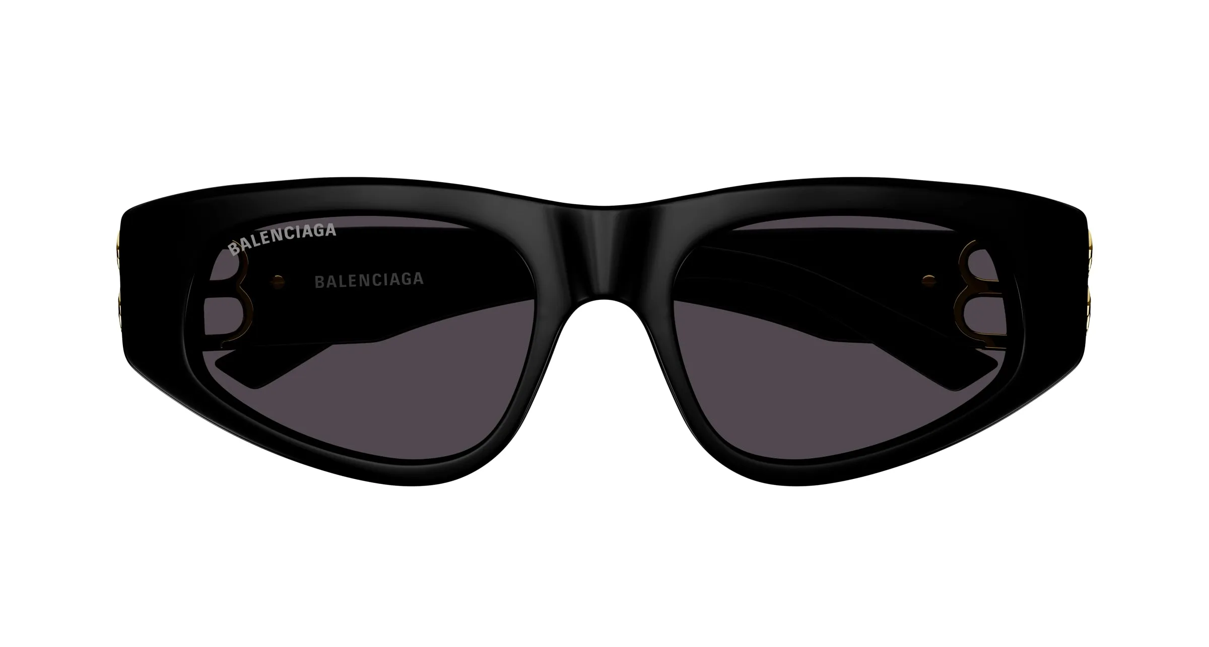 Balenciaga BB0095S 001 Occhiali da sole Plastica Nero Grigio Cat Eye - immagine 2