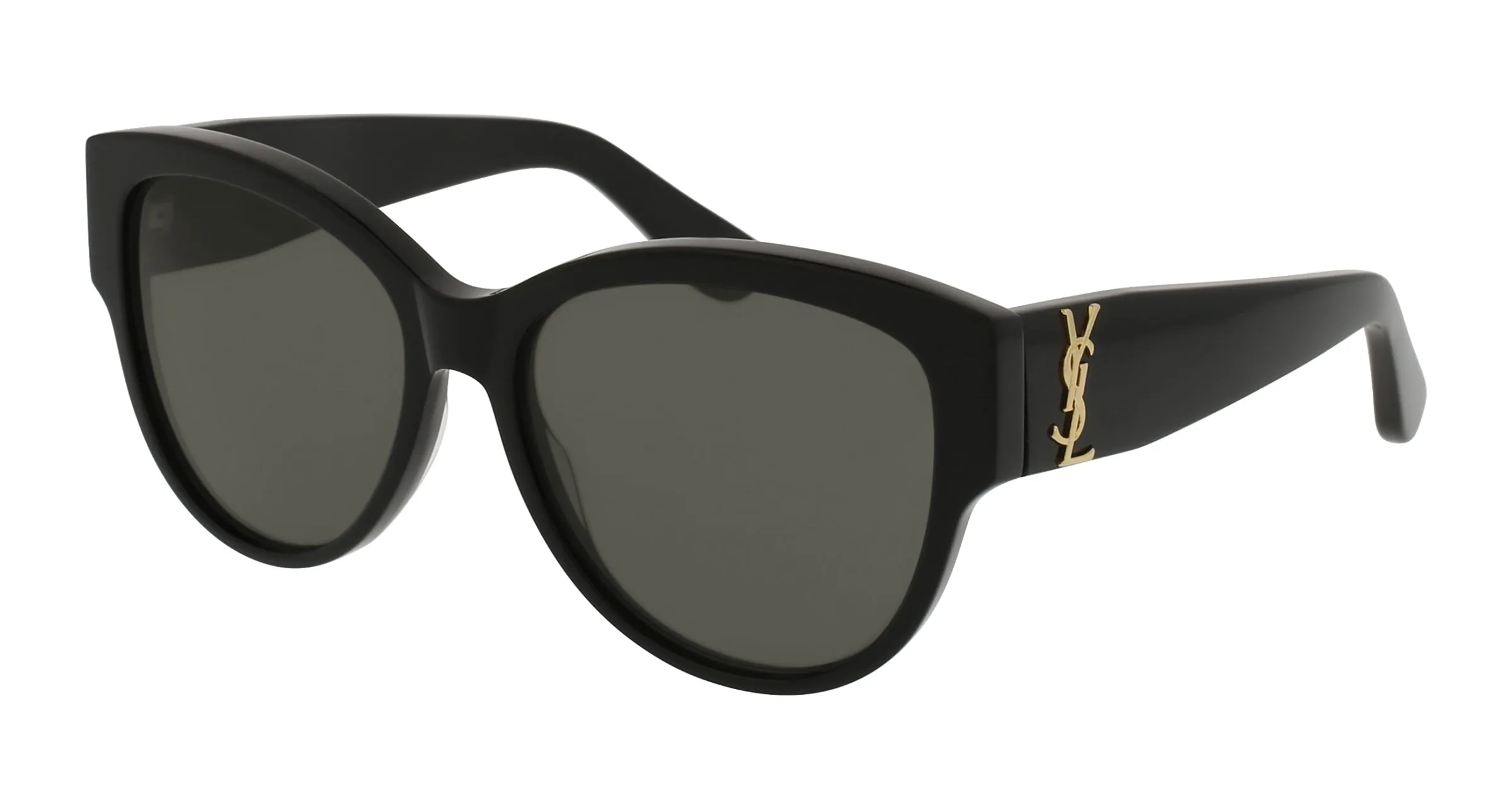 SAINT LAURENT SL M3 002 Occhiali da sole Acetato Nero Grigio Rotonda Normale - immagine 1