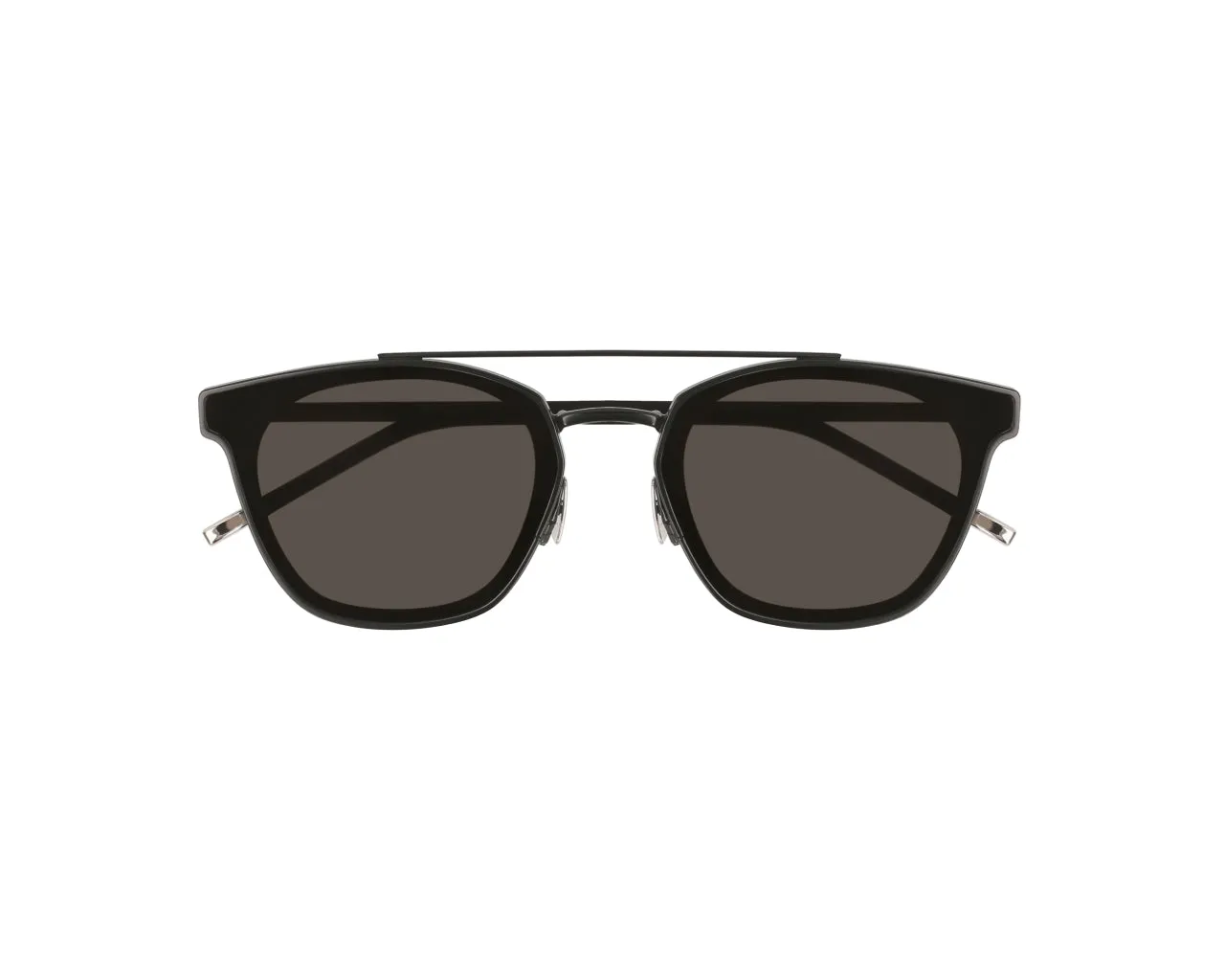 SAINT LAURENT SL 28 METAL 001 Occhiali da sole Metallo Nero Grigio Squadrata Normale Antiriflesso - immagine 2