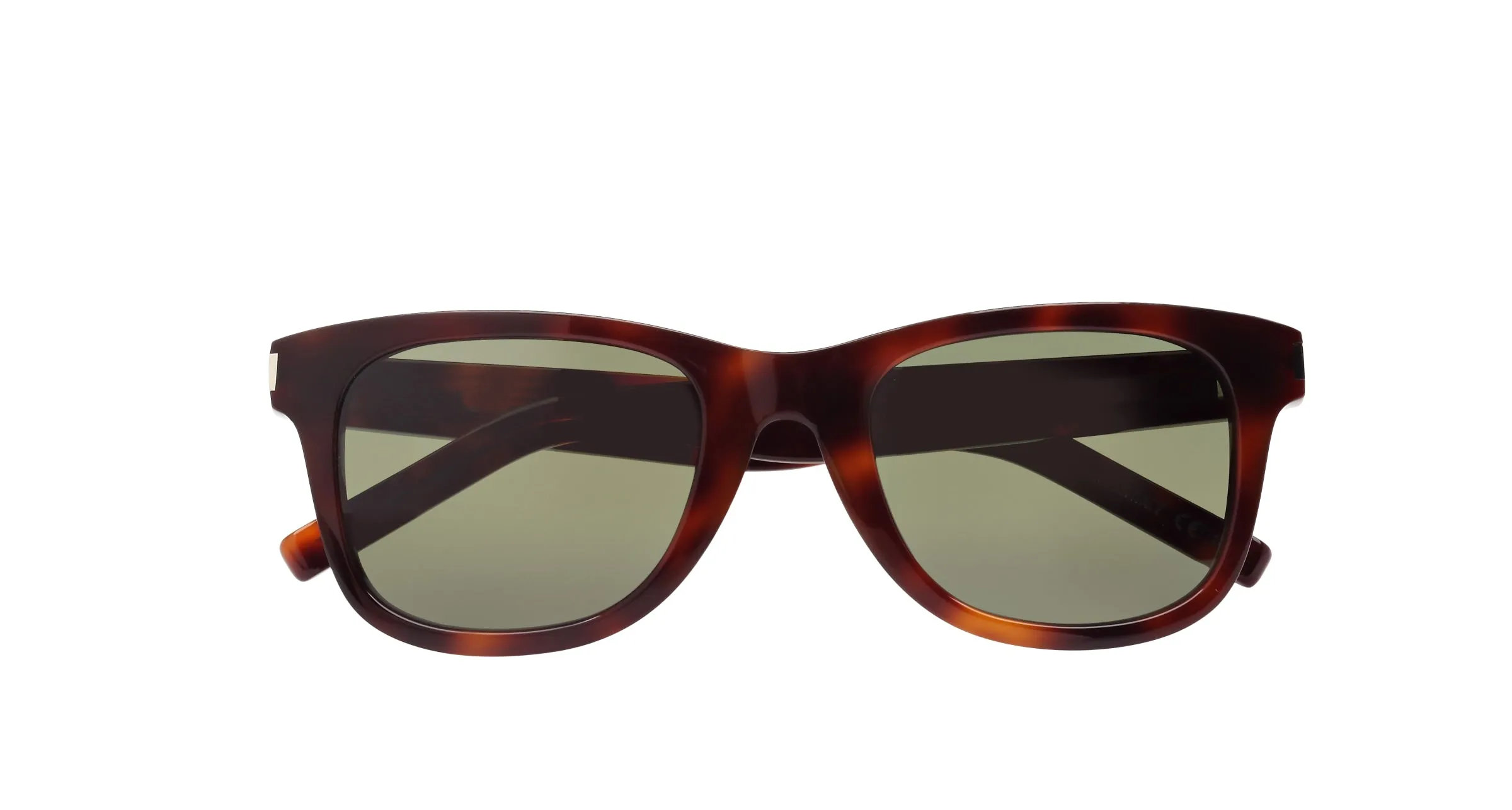 SAINT LAURENT SL 51 003 Occhiali da sole Acetato Havana Verde Squadrata Antiriflesso - immagine 2