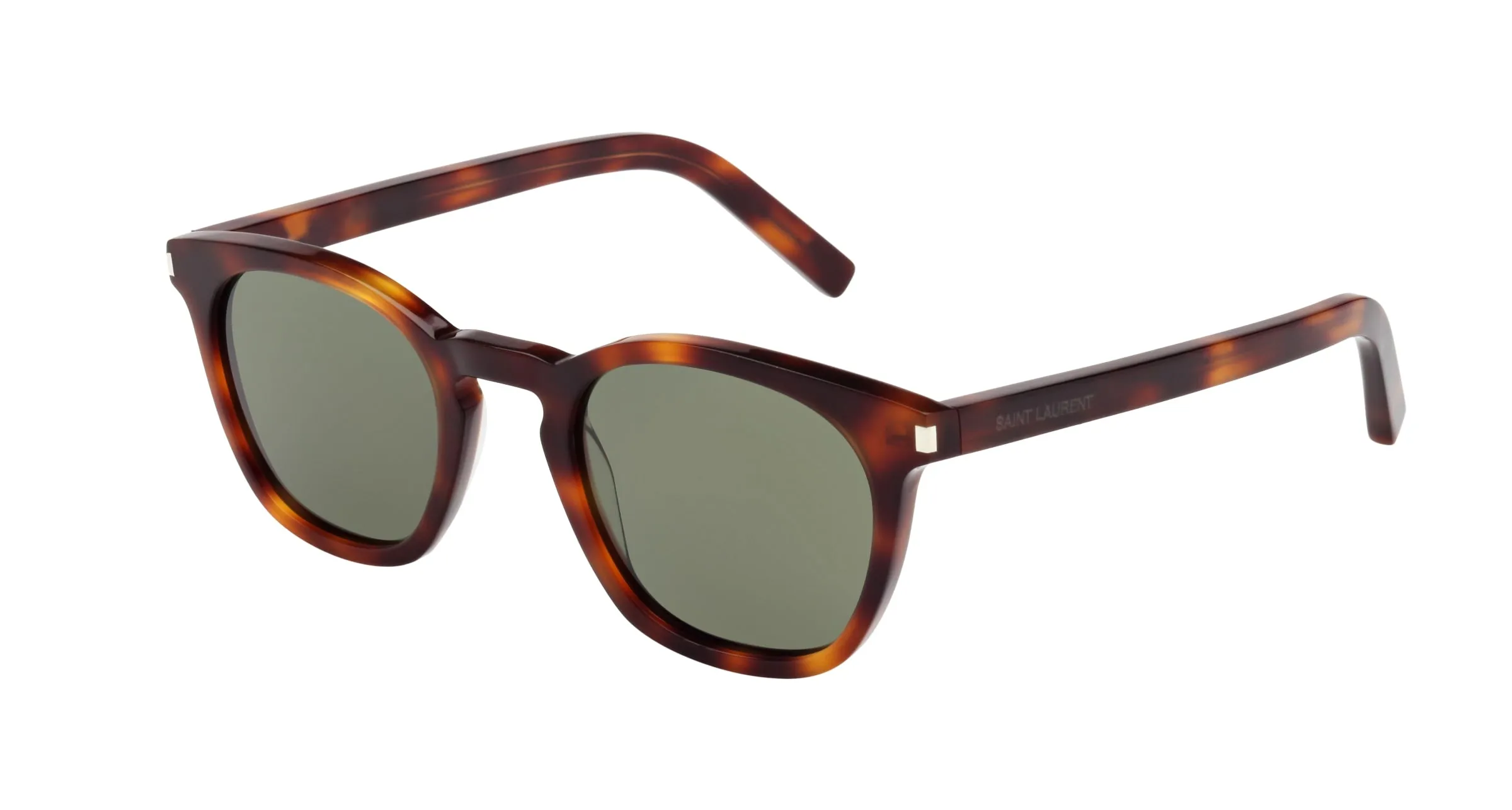 SAINT LAURENT SL 28 003 Occhiali da sole Acetato Havana Verde Squadrata - immagine 1