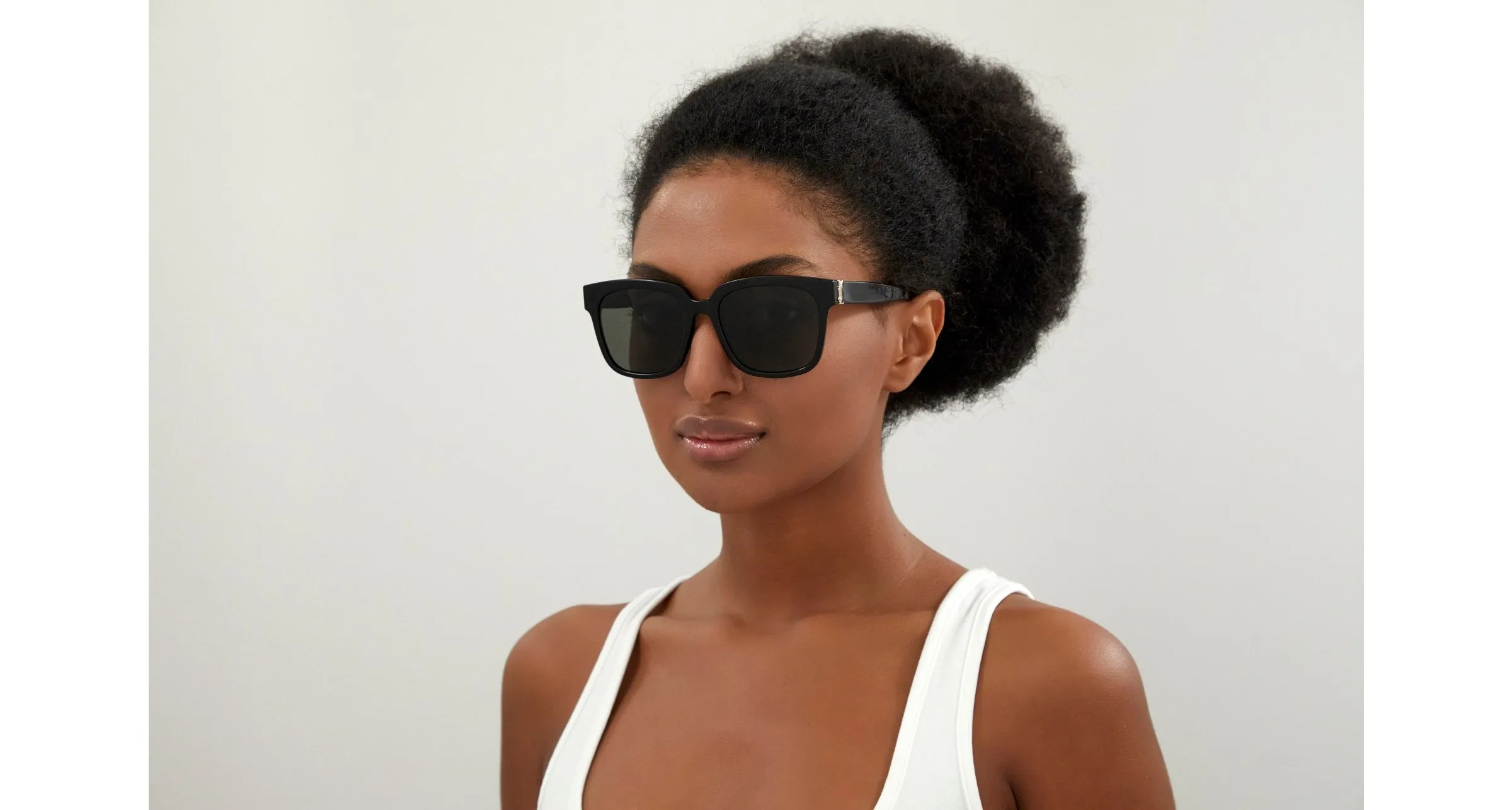 SAINT LAURENT SL M40 003 Occhiali da sole Acetato Nero Grigio Squadrata Normale - immagine 2
