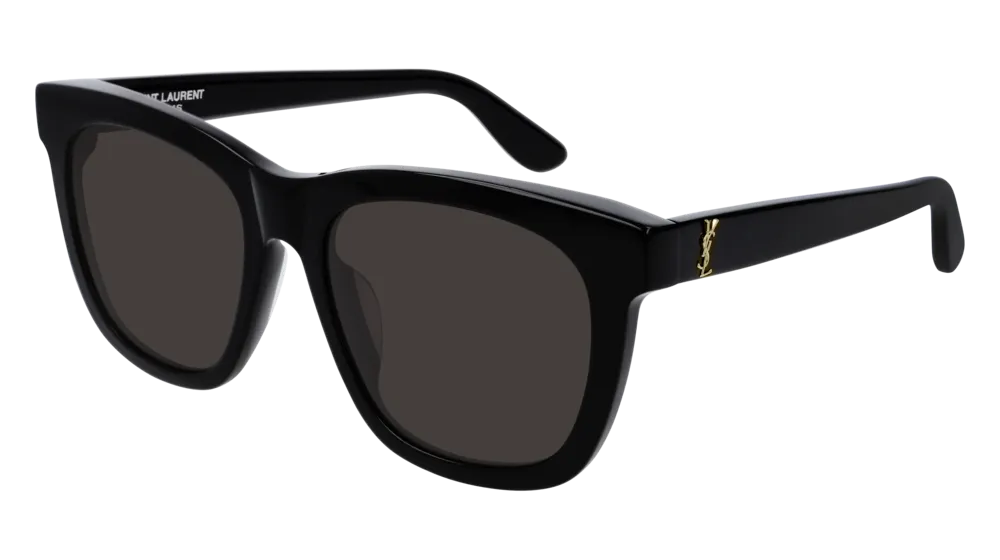 SAINT LAURENT SL M24/K 005 Occhiali da sole Acetato Nero Nero Squadrata Normale - immagine 1