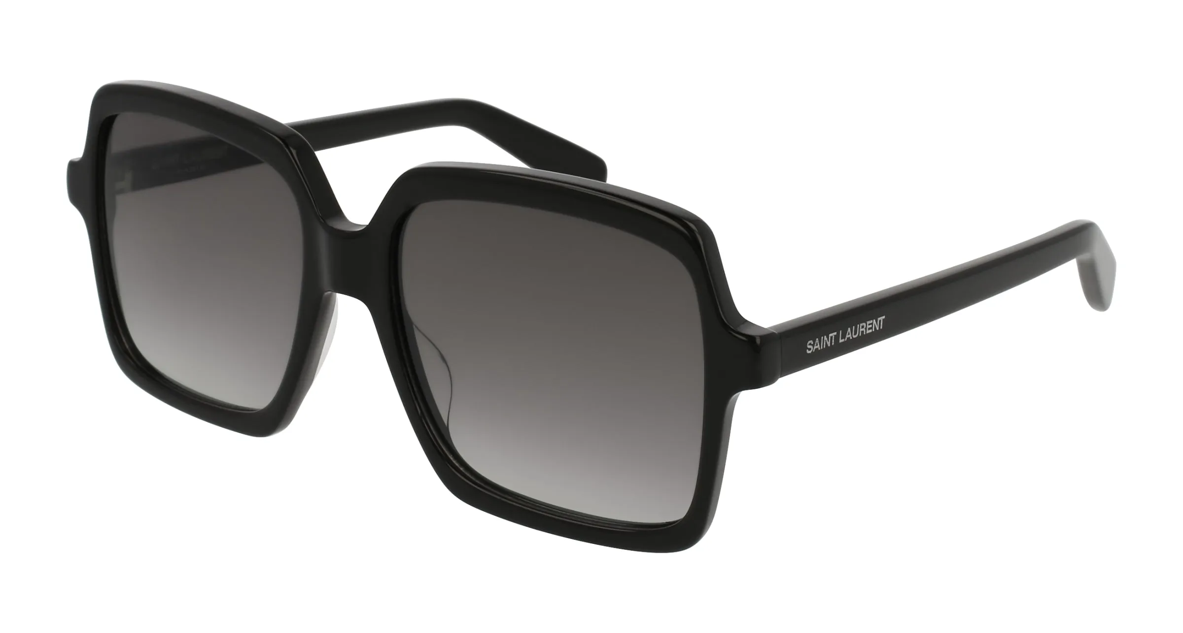 SAINT LAURENT SL 174 001 Occhiali da sole Acetato Nero Grigio Squadrata Normale Sfumato - immagine 1