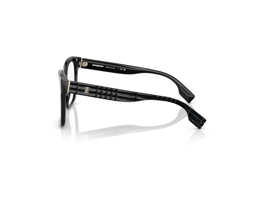 Burberry BE2363 SYLVIE 3001 Montature da vista Acetato Nero Squadrata Normale - immagine 3