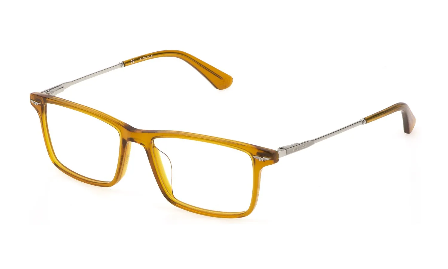 Police VPLD92 DART 1 06DD Montature da vista Acetato Arancione Squadrata - immagine 1