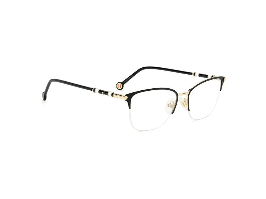 Carolina Herrera CH 0033 RHL Montature da vista Metallo Oro / Nero Squadrata - immagine 3