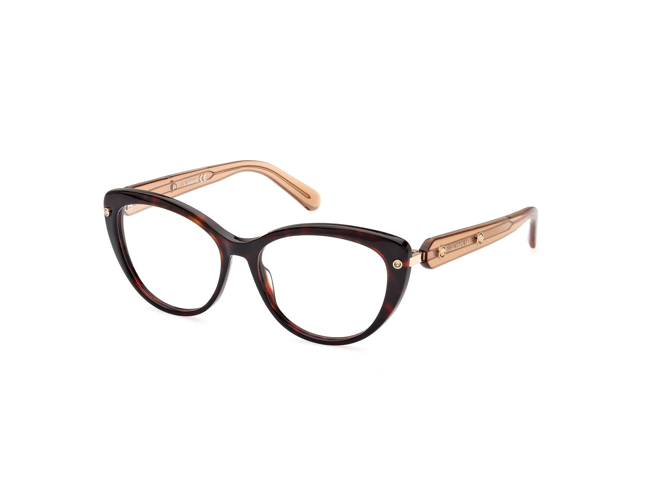 Swarovski SK5477 052 Montature da vista outlet Acetato Havana Cat Eye Normale - immagine 1