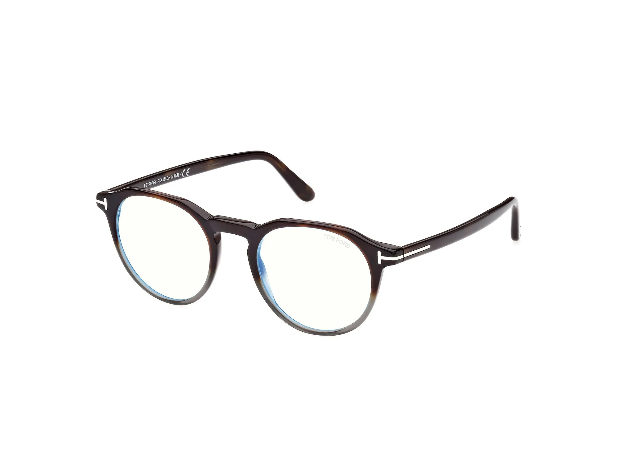 TOM FORD FT5833-B 56 Montature da vista Acetato Havana Rotonda Normale - immagine 1