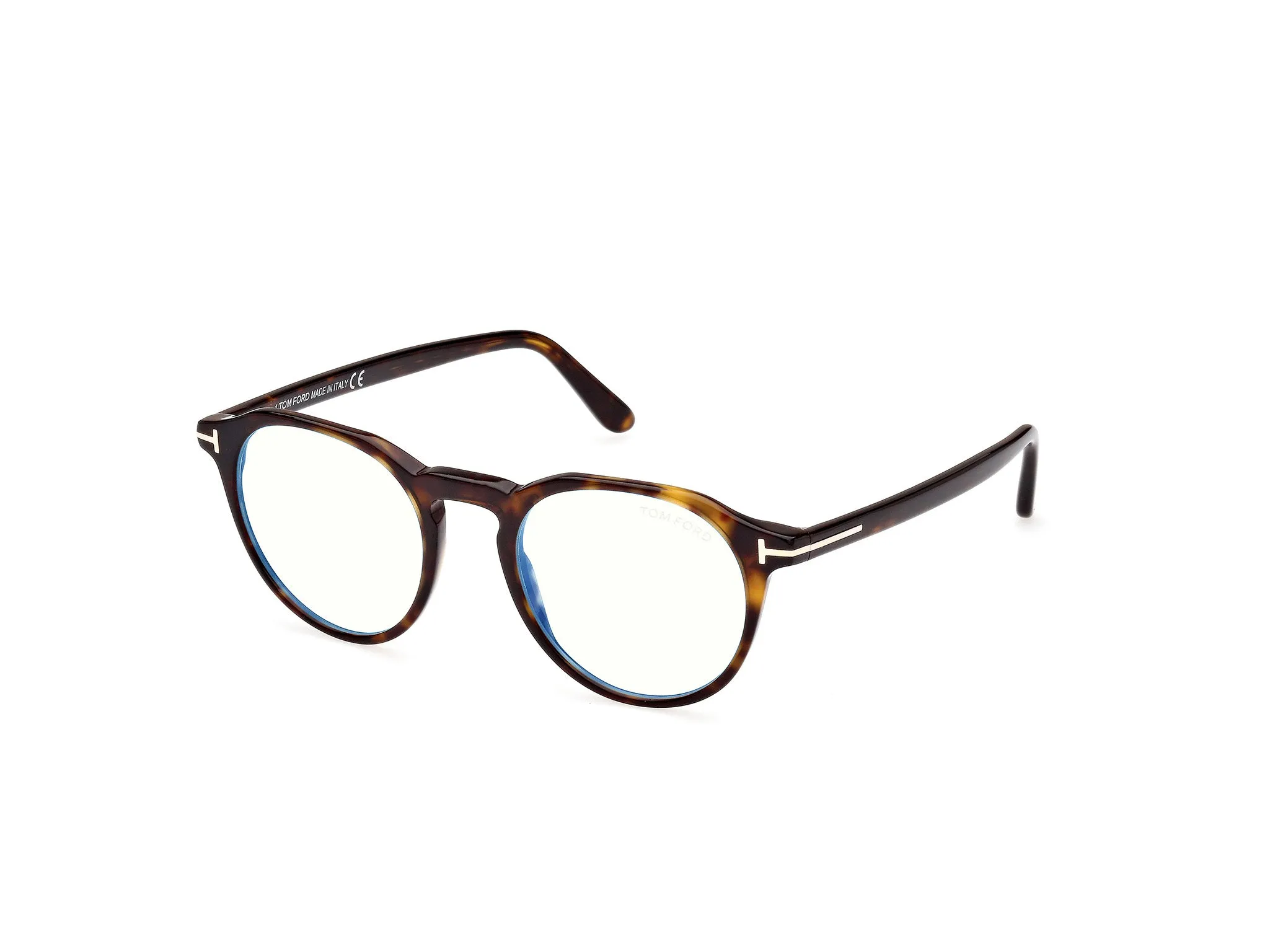 TOM FORD FT5833-B 52 Montature da vista Acetato Havana Rotonda Normale - immagine 1