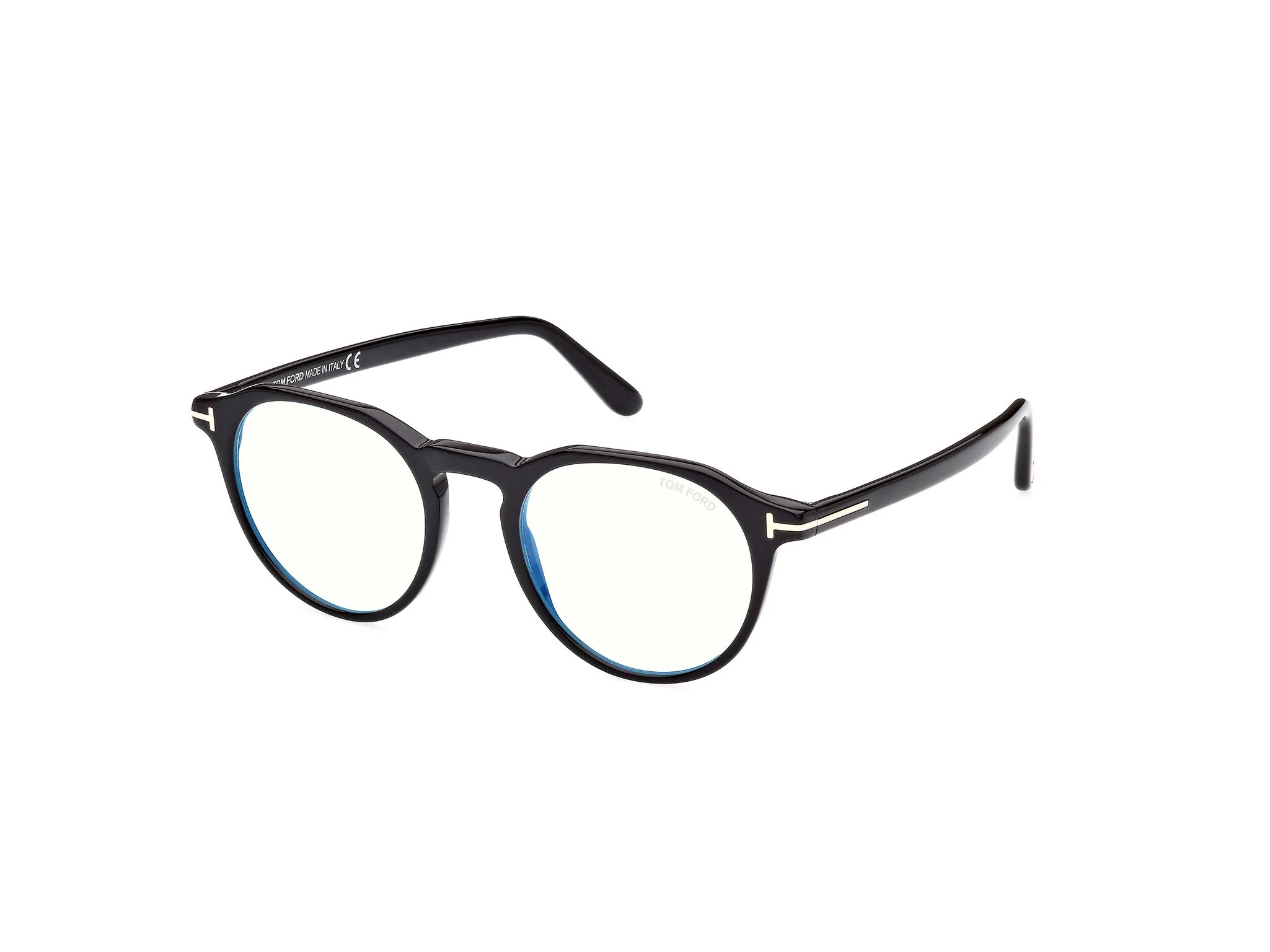 TOM FORD FT5833-B 1 Montature da vista Acetato Nero Rotonda Normale - immagine 1