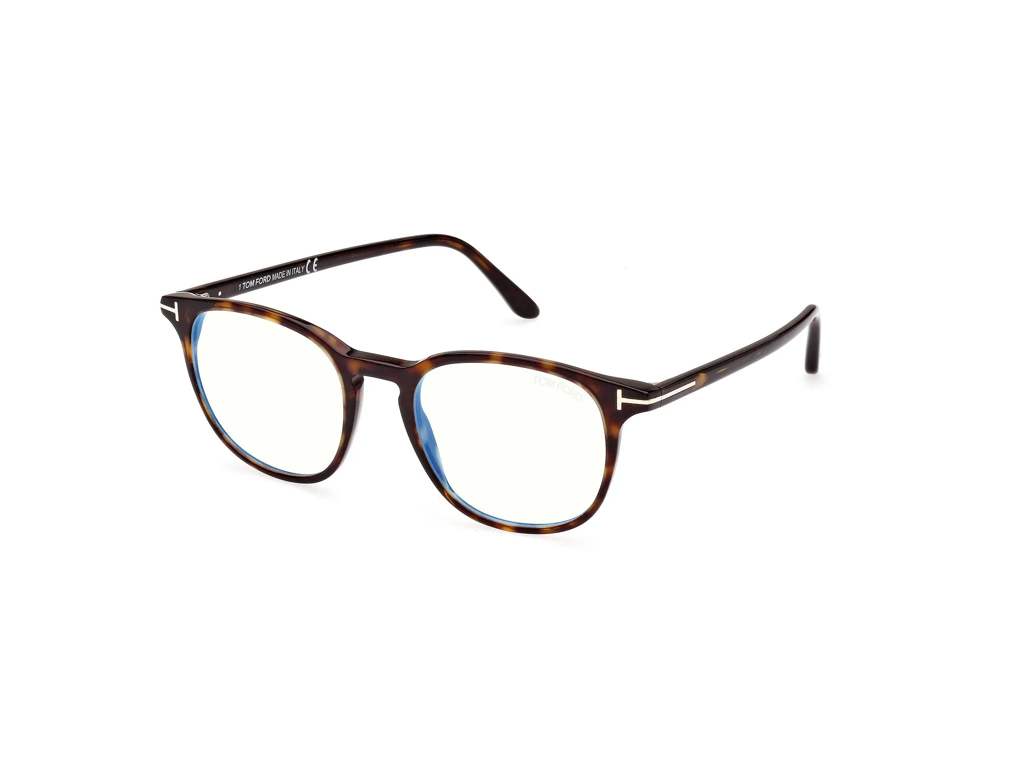 TOM FORD FT5832-B 52 Montature da vista Acetato Havana Rotonda Normale - immagine 1