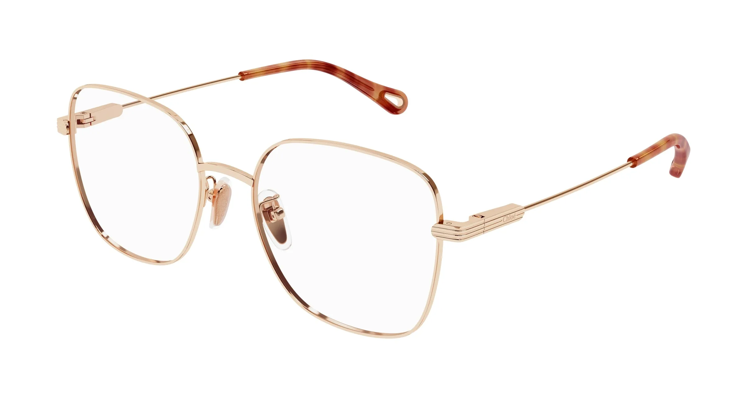 Chloé CH0141OA 002 Montature da vista Metallo Oro Squadrata - immagine 1