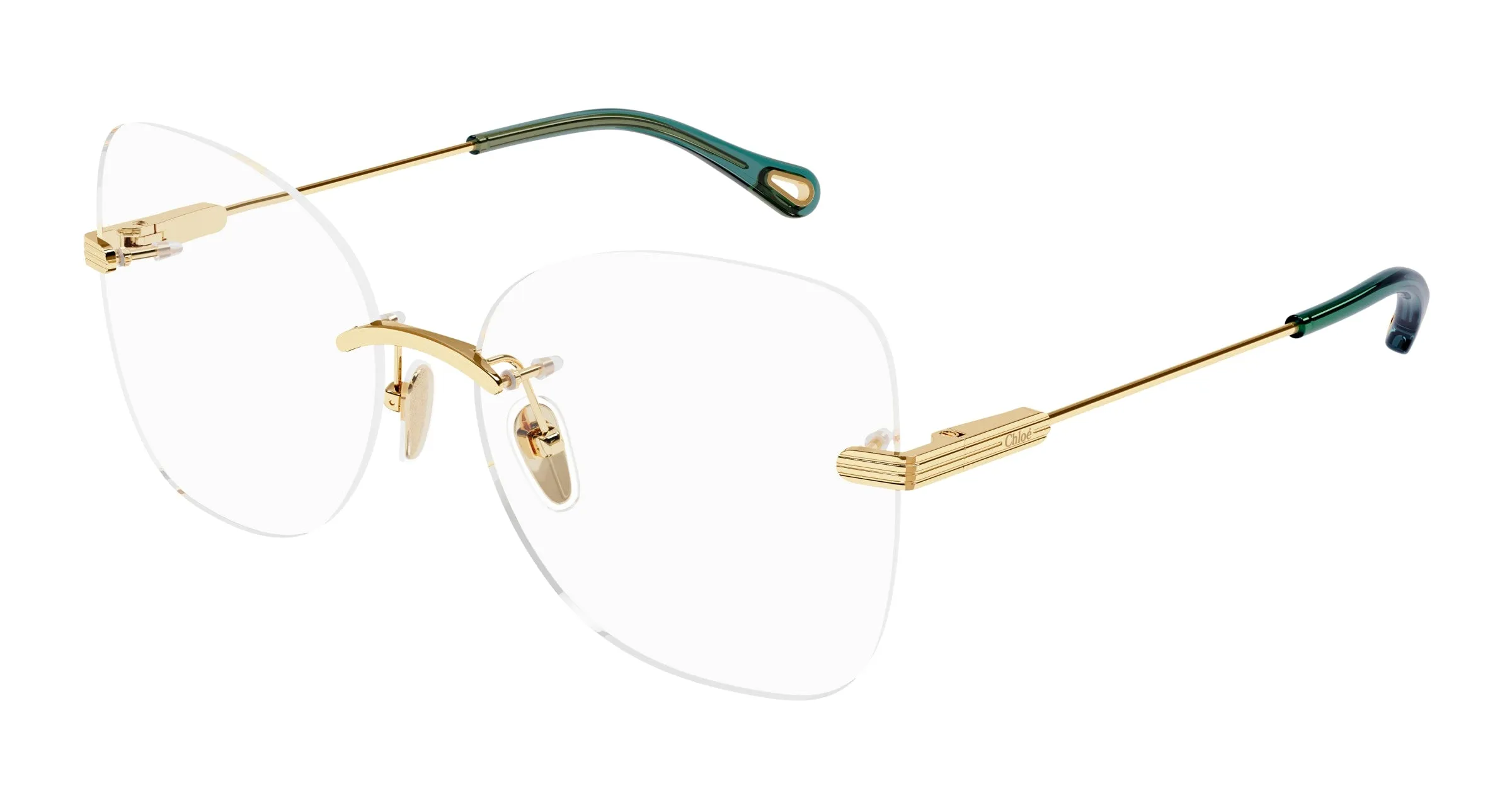 Chloé CH0136O 001 Montature da vista Metallo Oro Squadrata - immagine 1