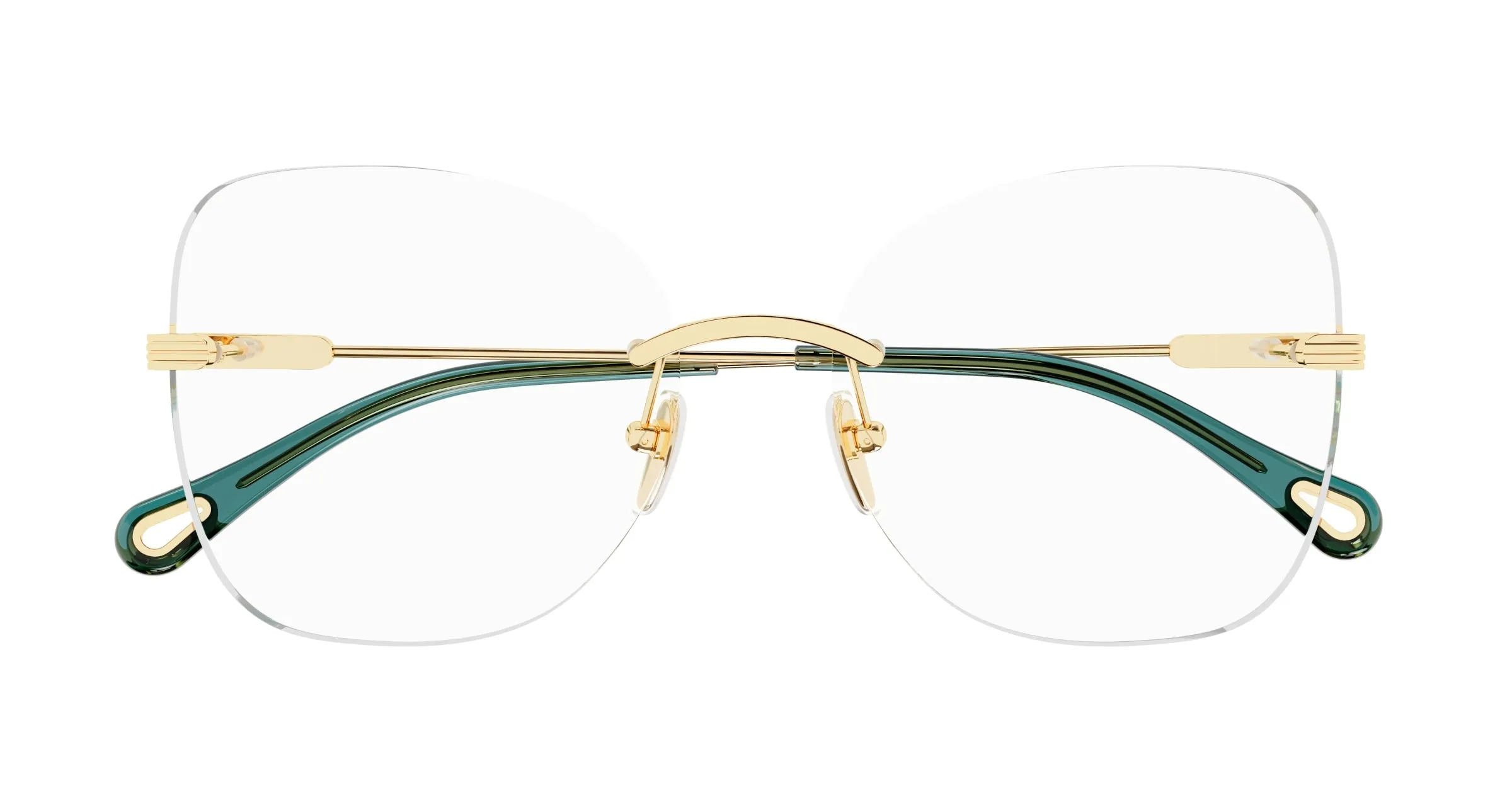Chloé CH0136O 001 Montature da vista Metallo Oro Squadrata - immagine 2