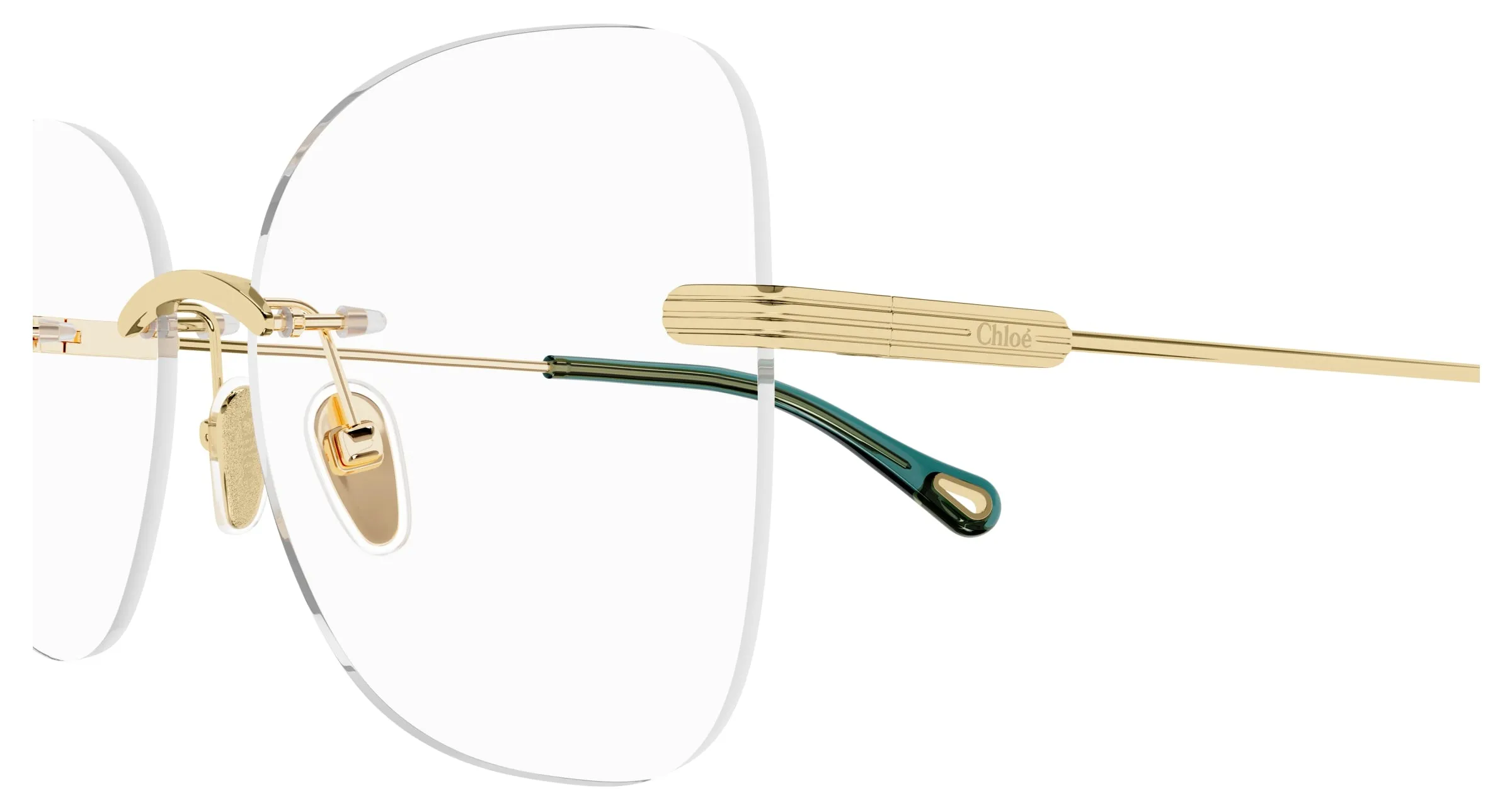 Chloé CH0136O 001 Montature da vista Metallo Oro Squadrata - immagine 3
