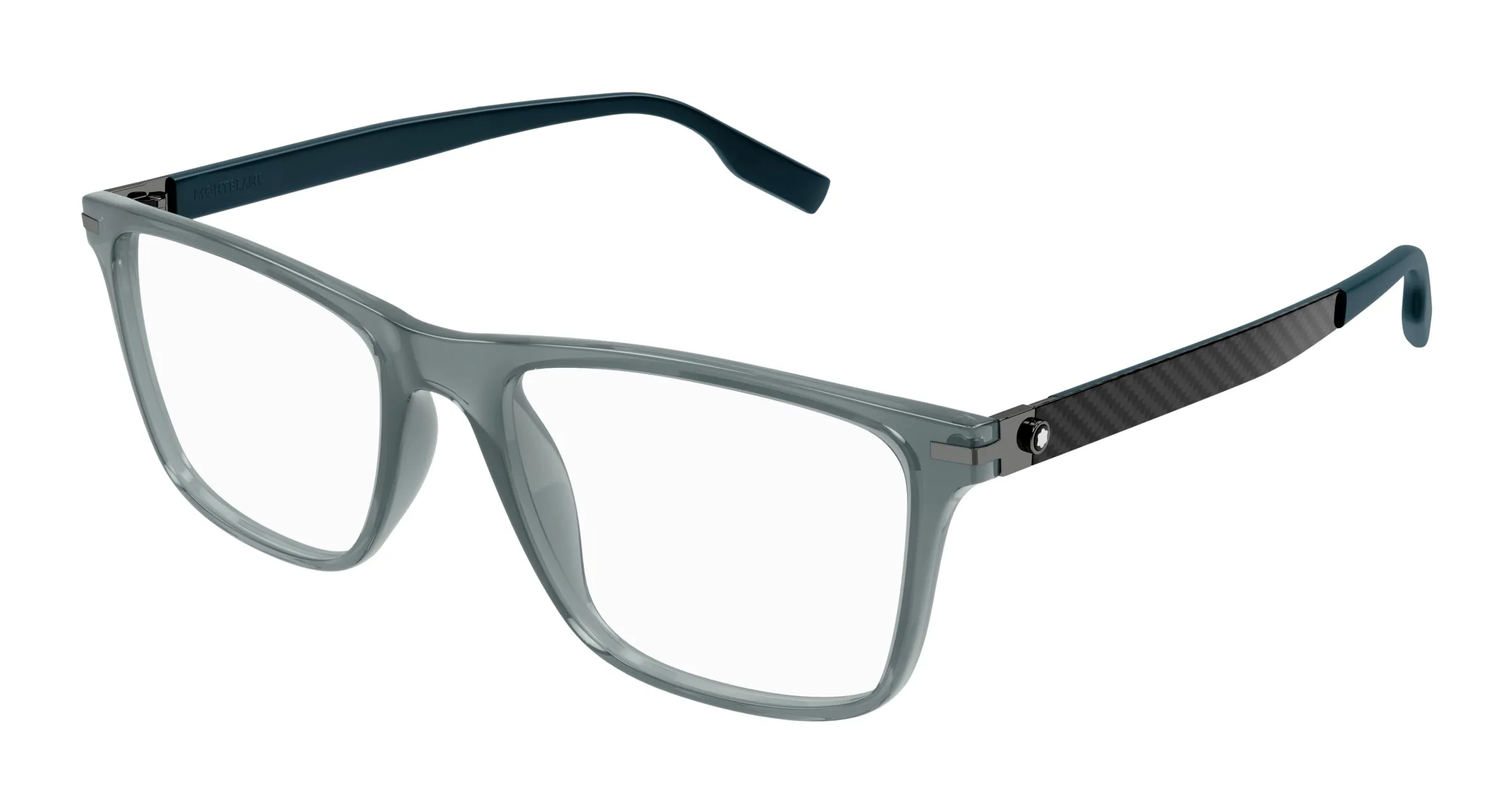 Montblanc MB0251O 006 Montature da vista Acetato Grigio Squadrata - immagine 1