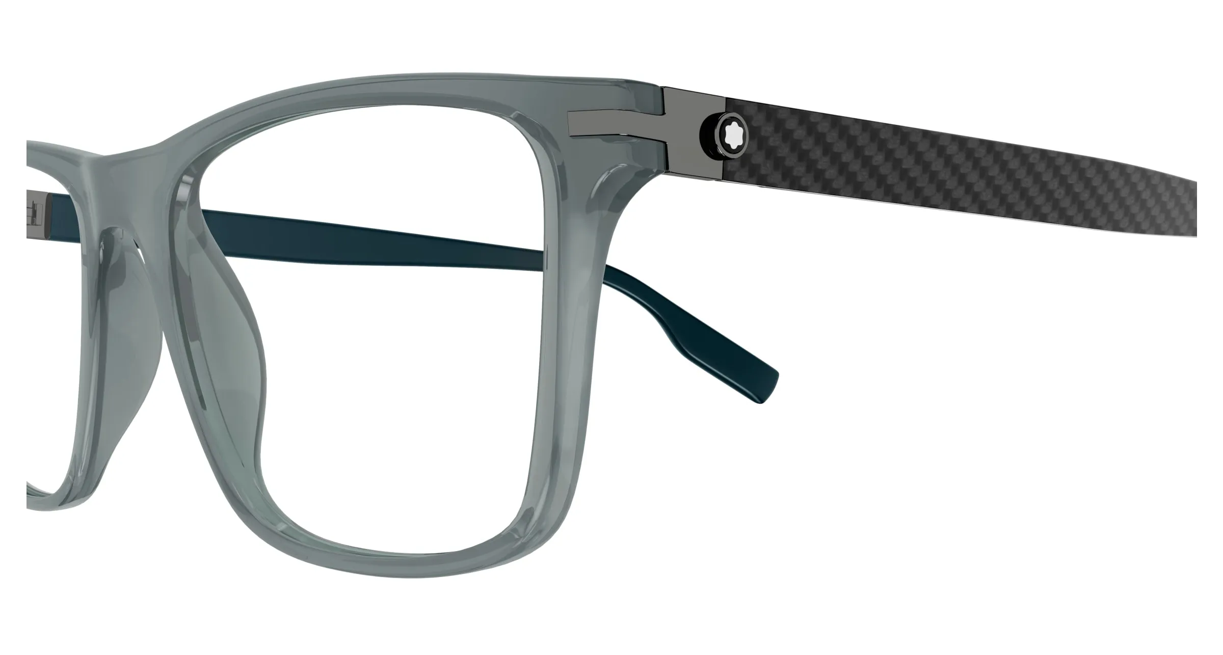 Montblanc MB0251O 006 Montature da vista Acetato Grigio Squadrata - immagine 3