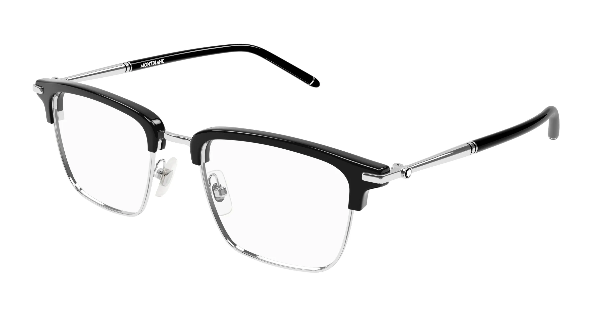 Montblanc MB0243O 004 Montature da vista Acetato Nero Squadrata - immagine 1