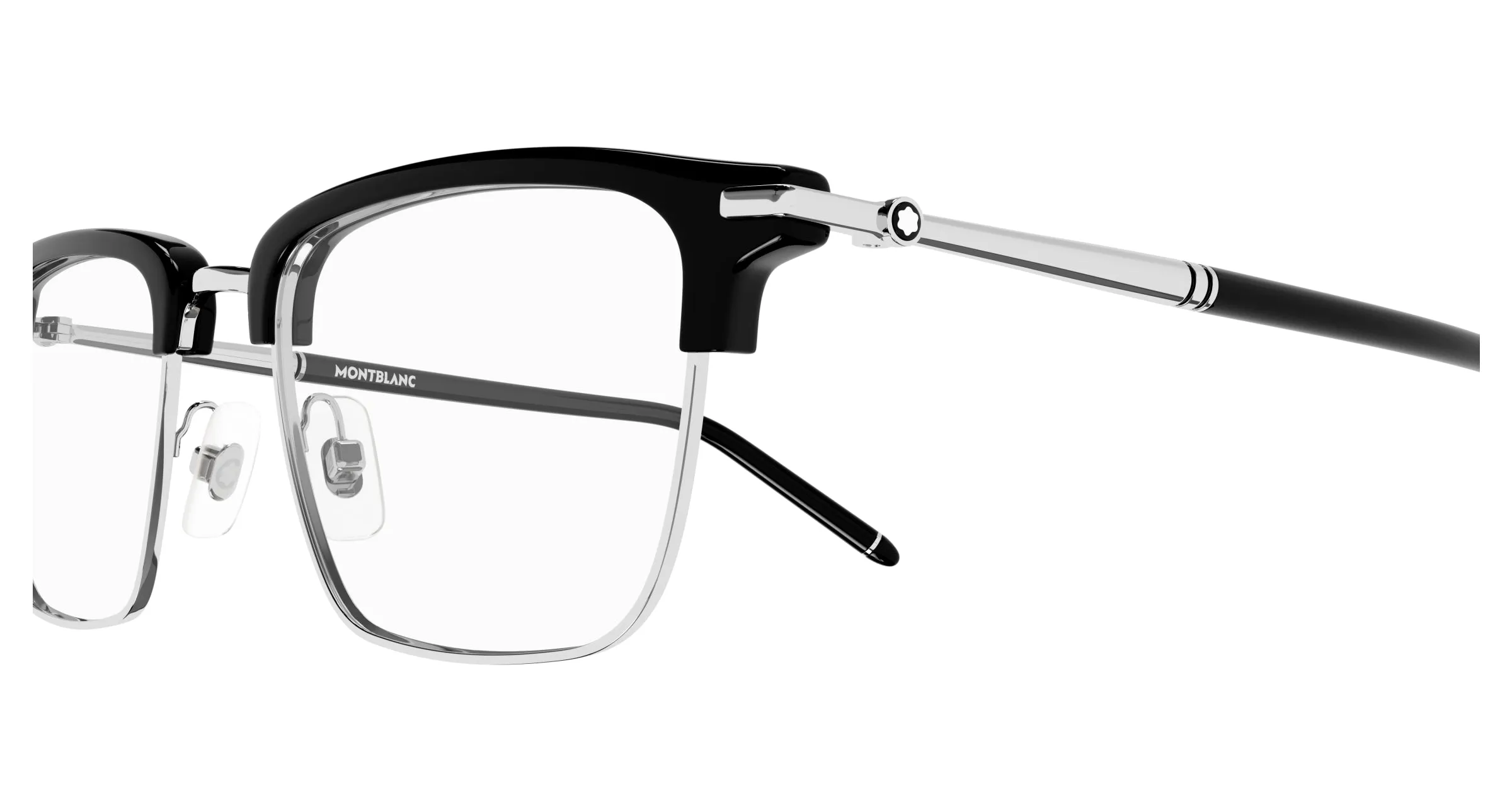 Montblanc MB0243O 004 Montature da vista Acetato Nero Squadrata - immagine 4