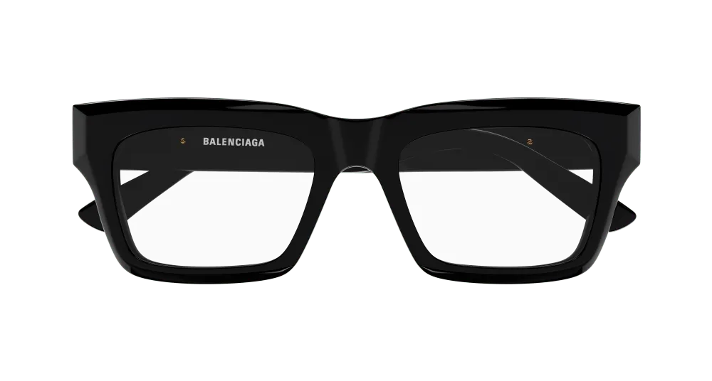 Balenciaga BB0240O 001 Montature da vista Acetato Nero Squadrata - immagine 2