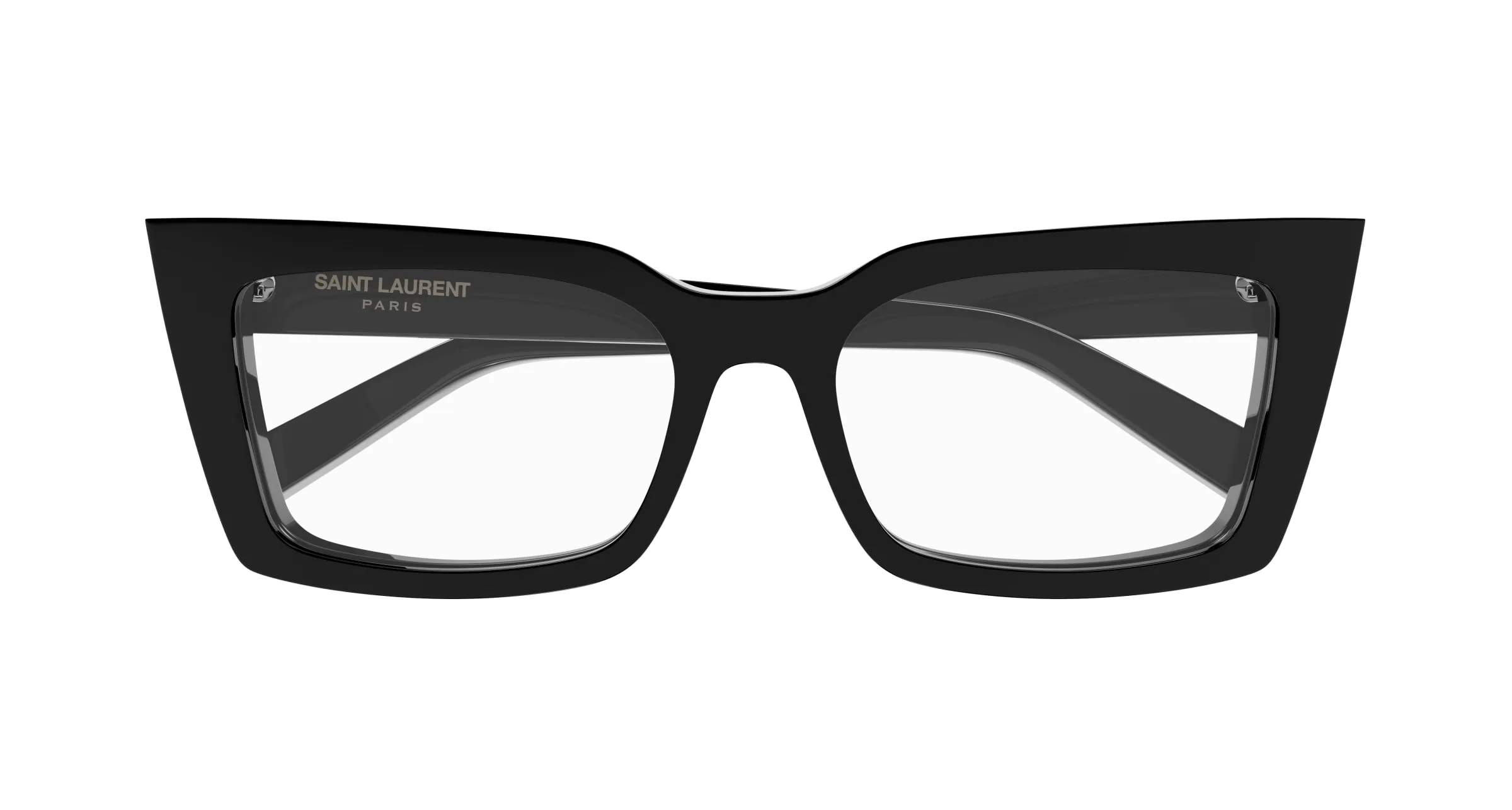 SAINT LAURENT SL 554 001 Montature da vista Acetato Nero Trasparente Cat Eye ["Antiriflesso"] - immagine 2
