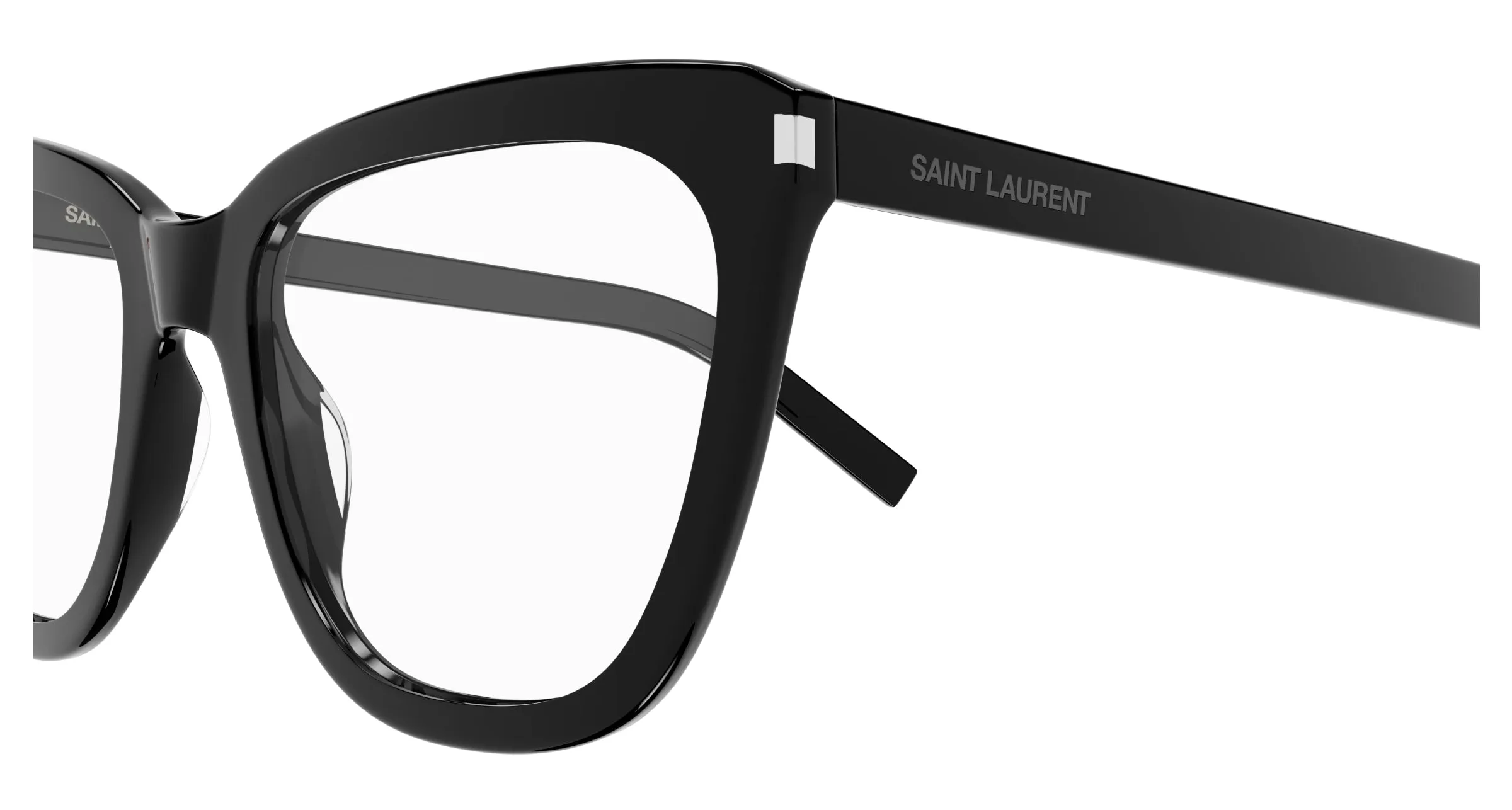 SAINT LAURENT SL 548 SLIM OPT 001 Montature da vista Acetato Nero Cat Eye ["Antiriflesso"] - immagine 3