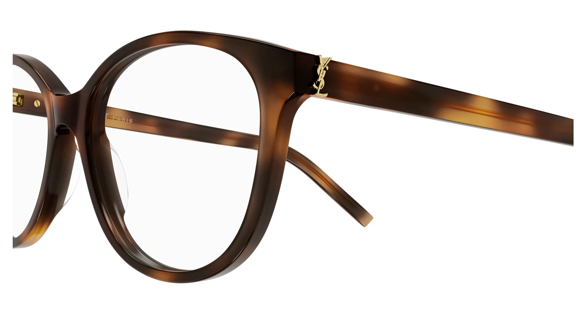SAINT LAURENT SL M112 002 Montature da vista Acetato Havana Rotonda ["Antiriflesso"] - immagine 3