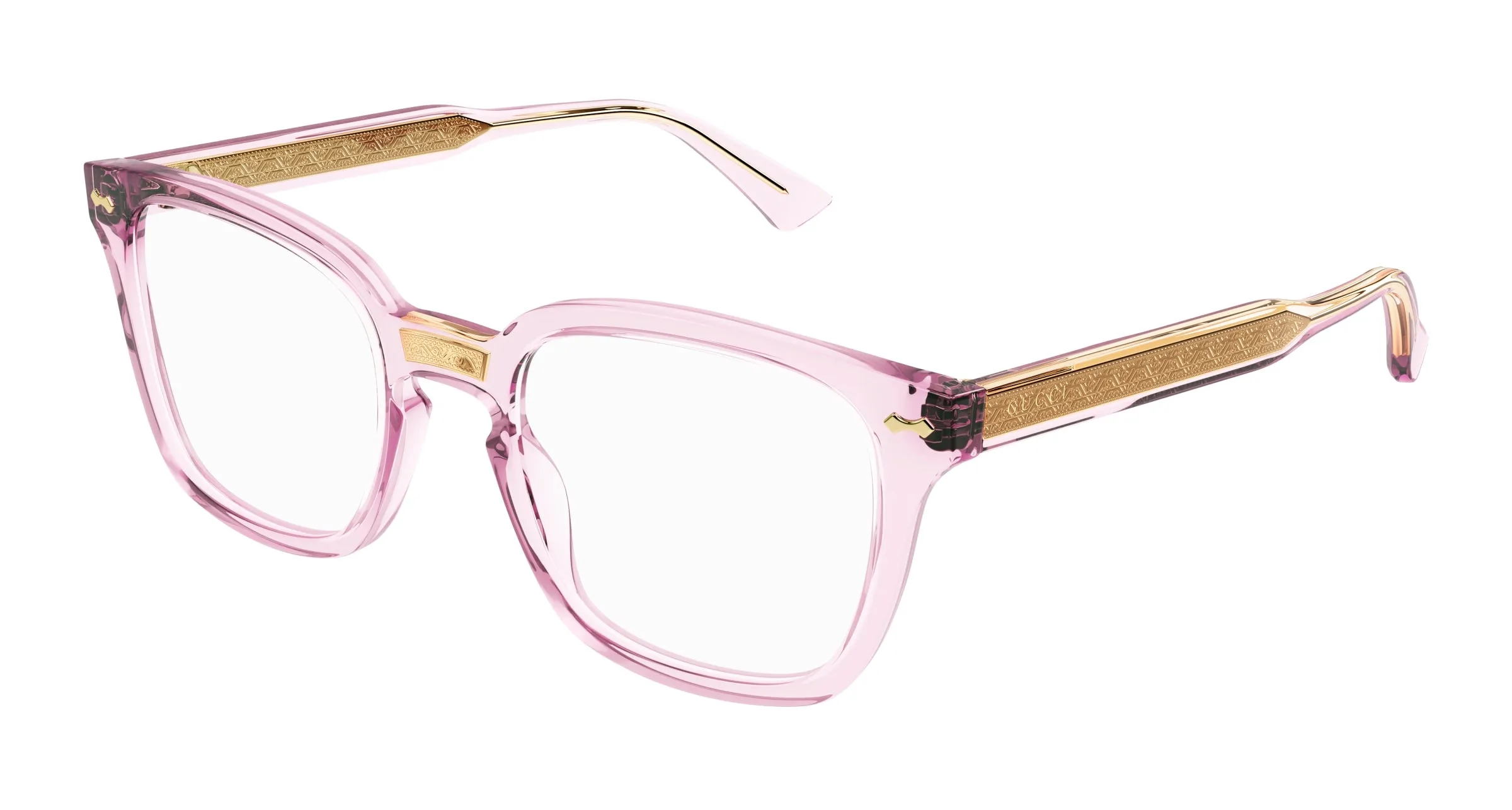 Gucci GG0184O 013 Montature da vista Acetato Rosa Squadrata - immagine 1