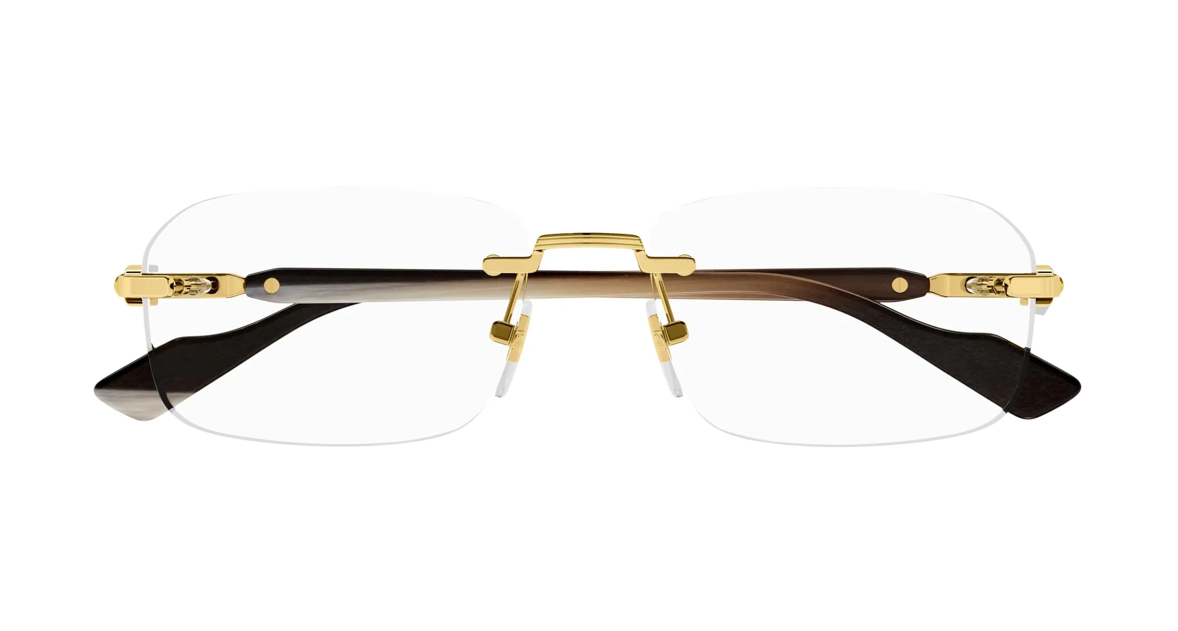 Gucci GG1221O 002 Montature da vista Metallo Oro Squadrata - immagine 2