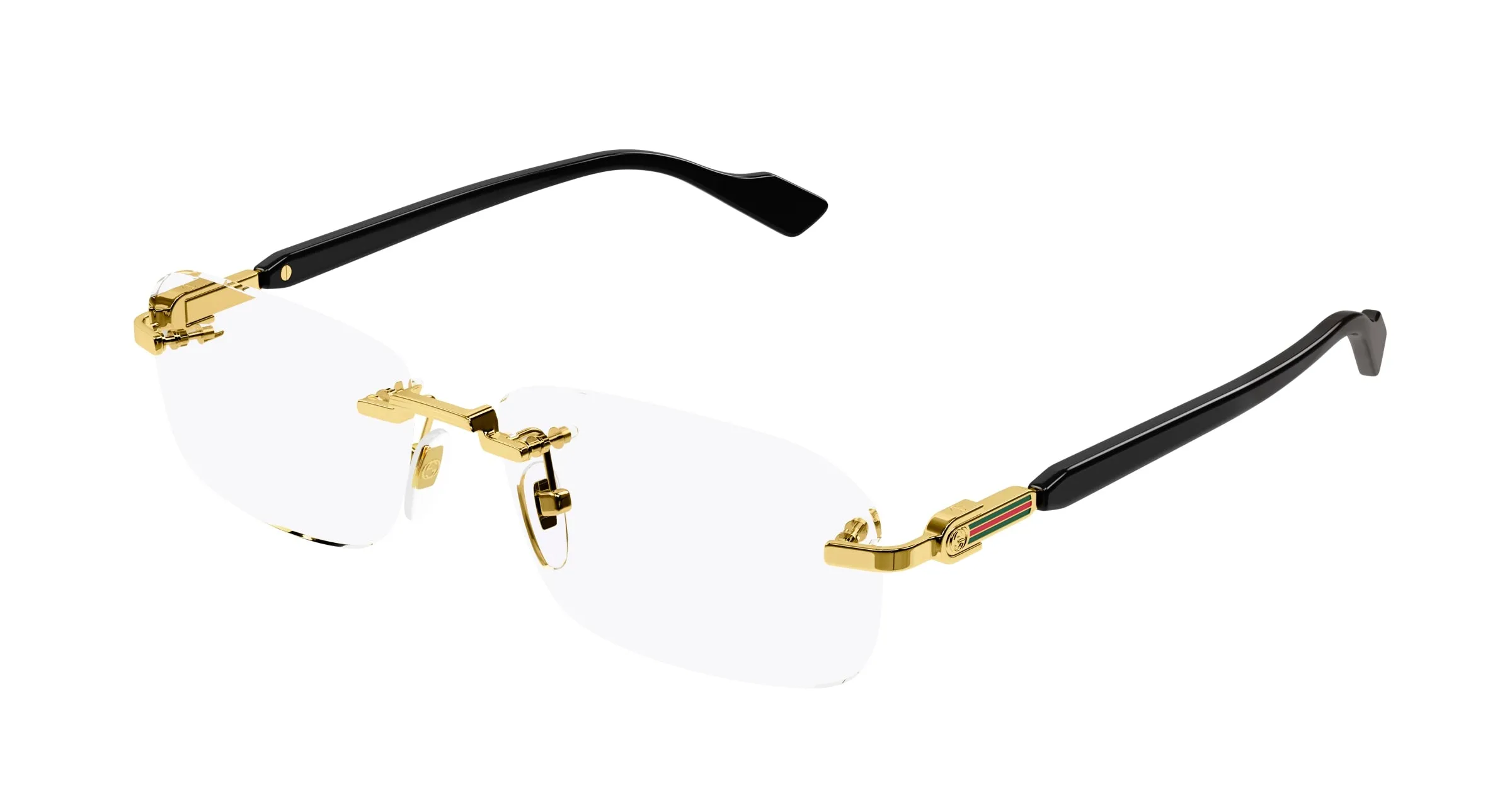 Gucci GG1221O 001 Montature da vista Metallo Oro Squadrata - immagine 1