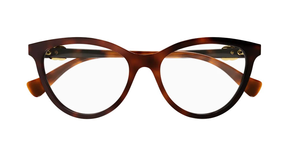 Gucci Donna GG1179O 006 Montature da vista Acetato Havana Cat Eye - immagine 2