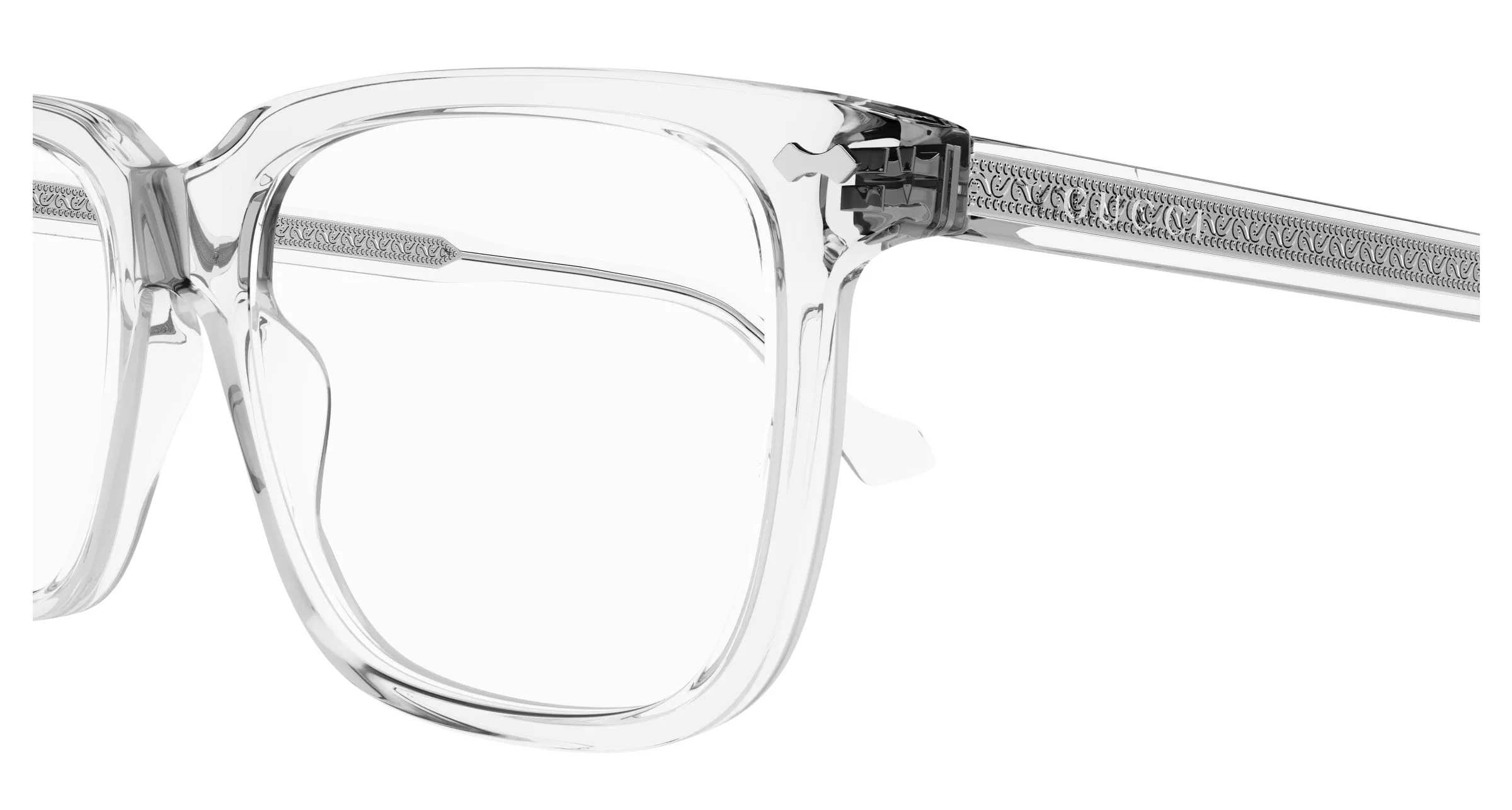 Gucci GG0737O 018 Montature da vista Acetato Trasparente Squadrata - immagine 3
