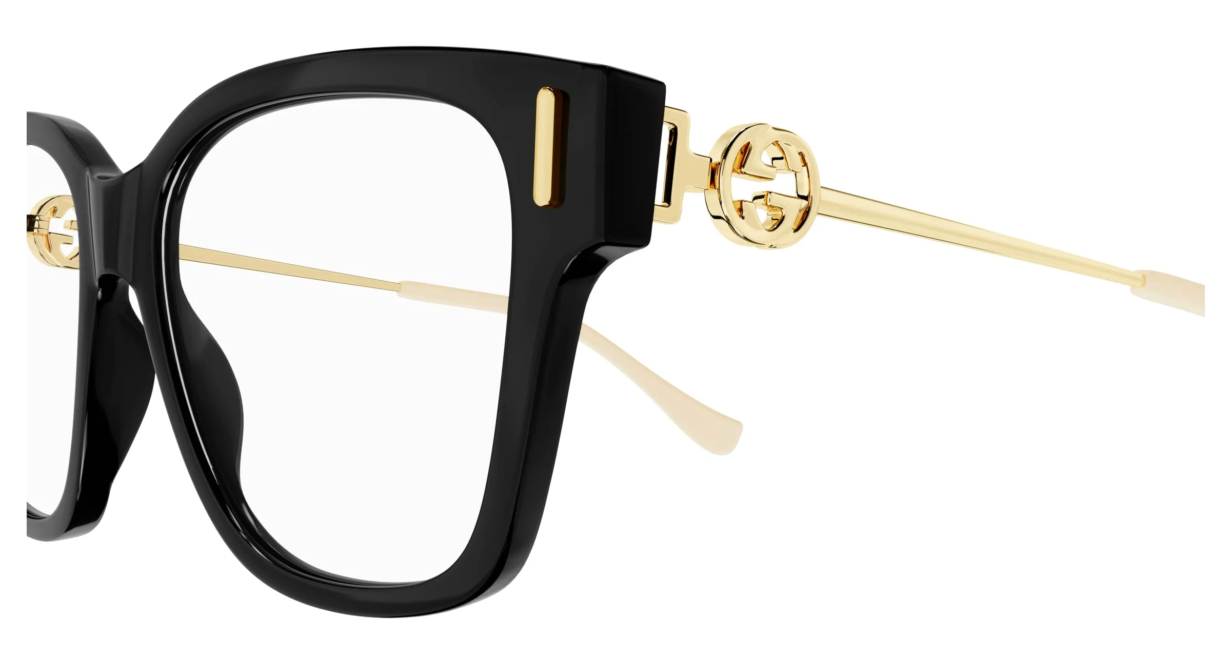 Gucci GG1204O 001 Montature da vista Acetato Nero Squadrata - immagine 3