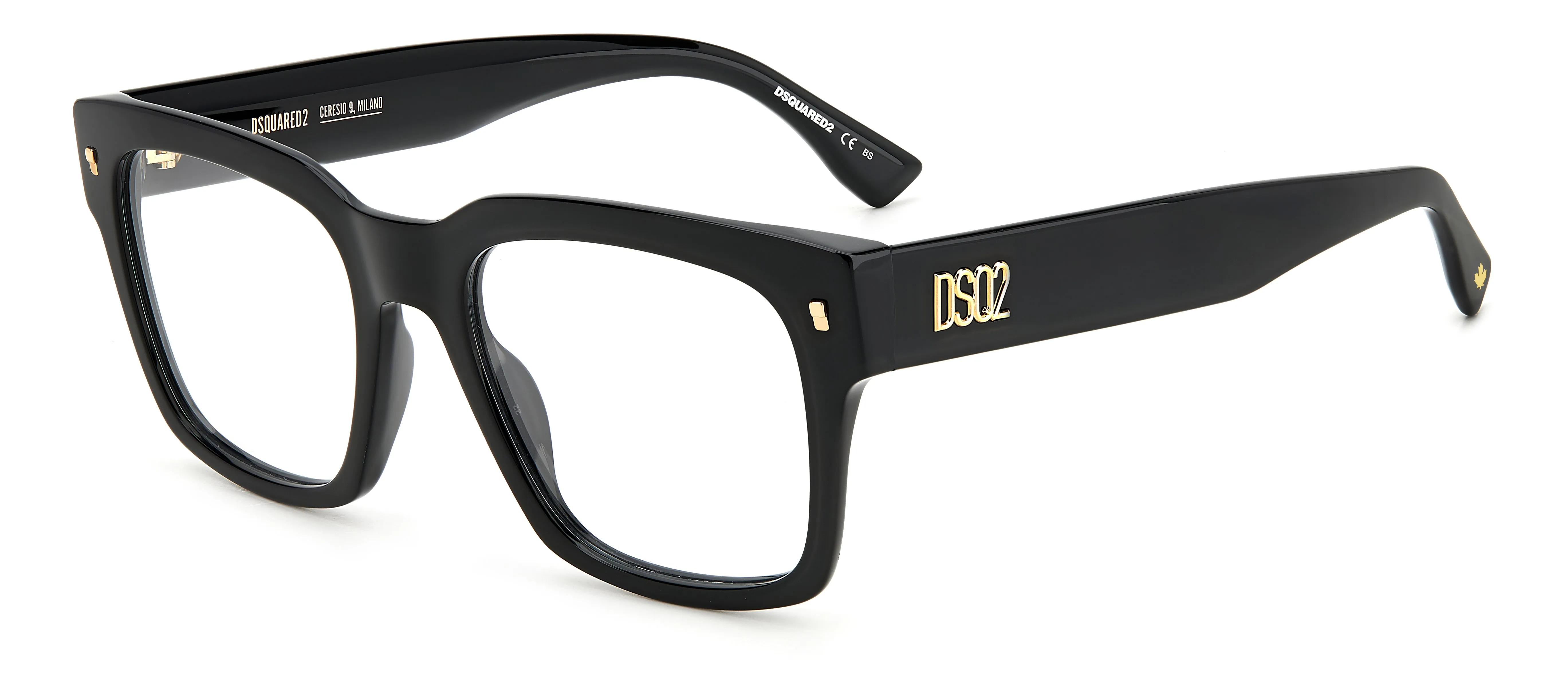 Dsquared2 D2 0066 807 Montature da vista Acetato Nero Squadrata - immagine 1