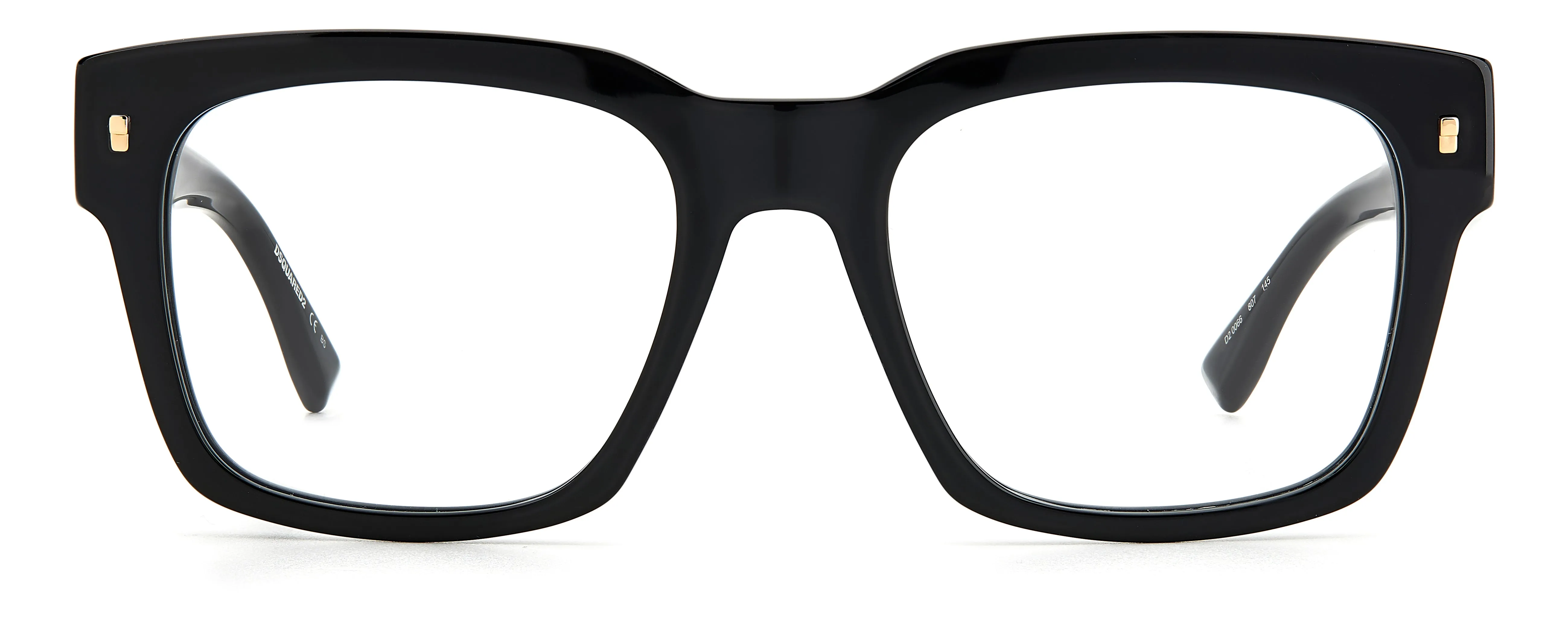 Dsquared2 D2 0066 807 Montature da vista Acetato Nero Squadrata - immagine 2