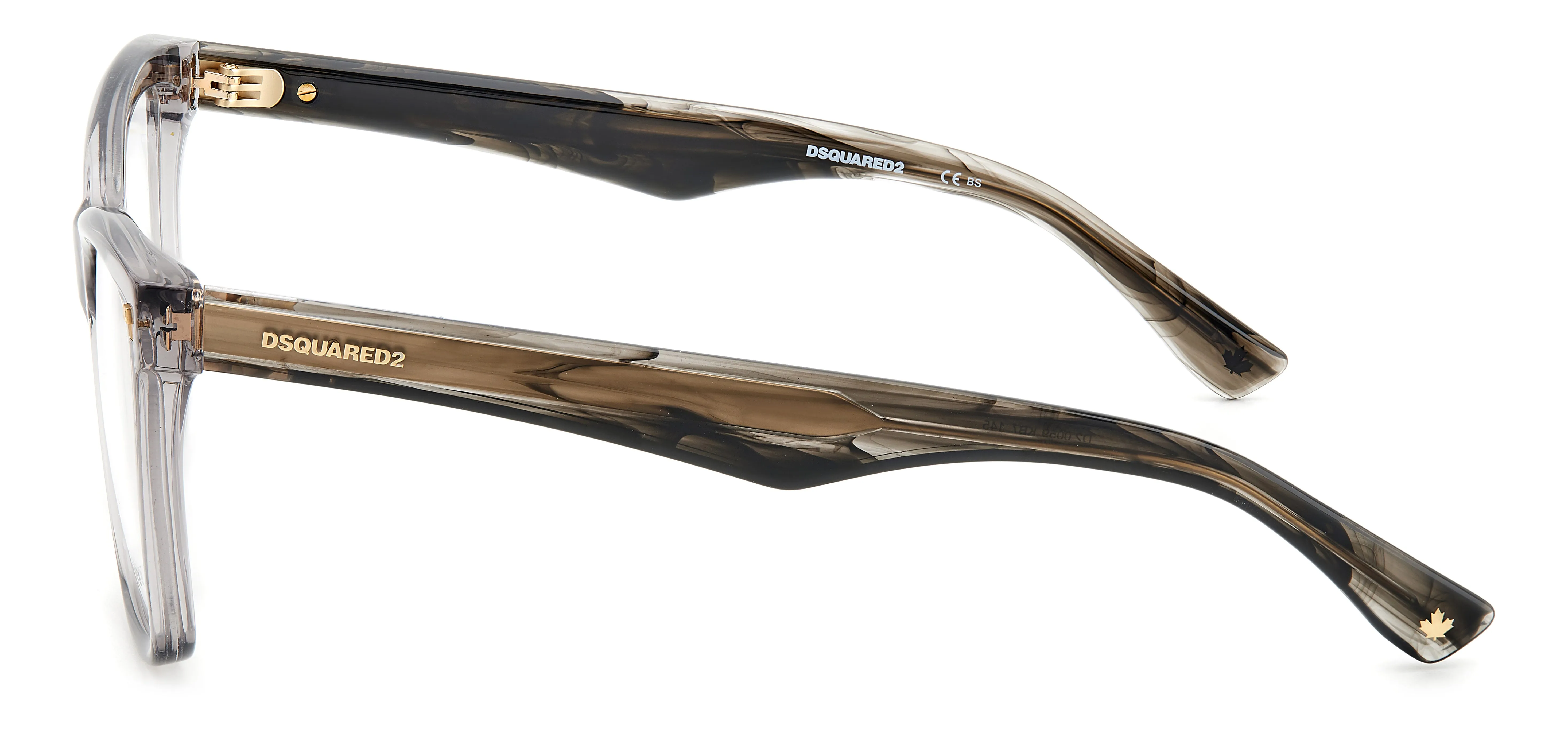 Dsquared2 D2 0059 KB7 Montature da vista Acetato Grigio Farfalla - immagine 3