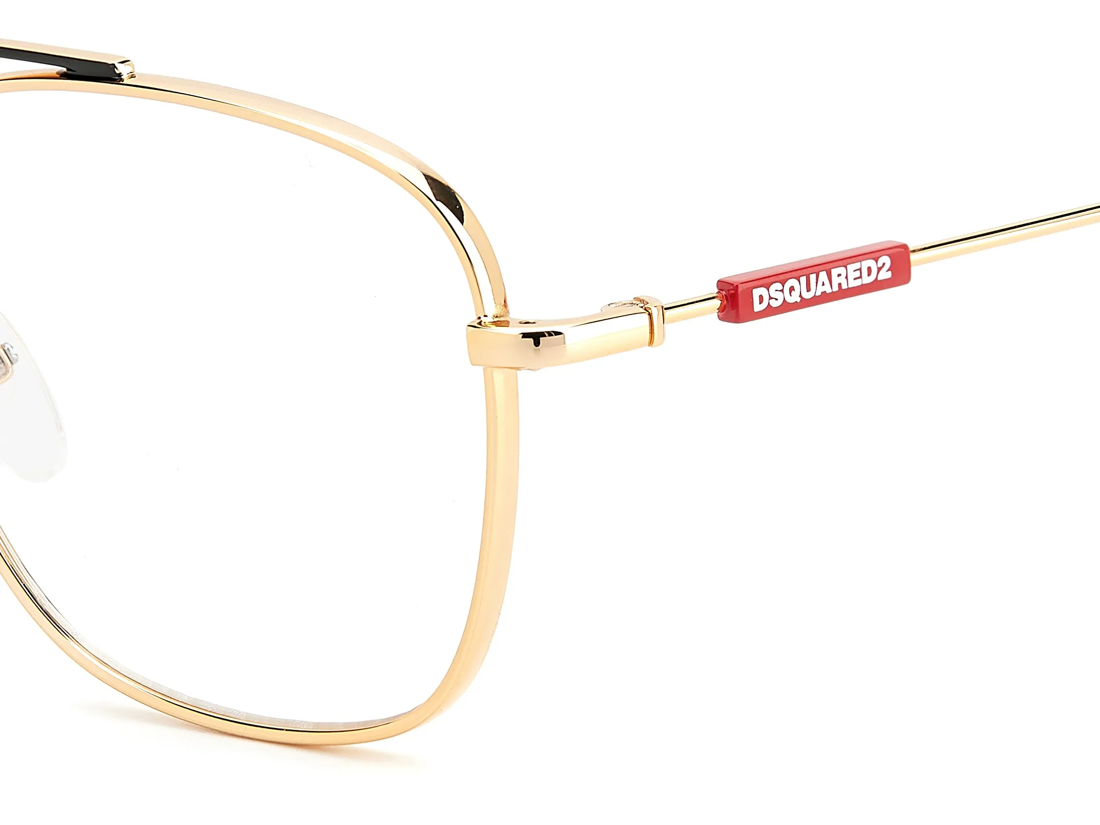 Dsquared2 D2 0047 RHL Montature da vista Acciaio Oro / Nero Squadrata - immagine 3