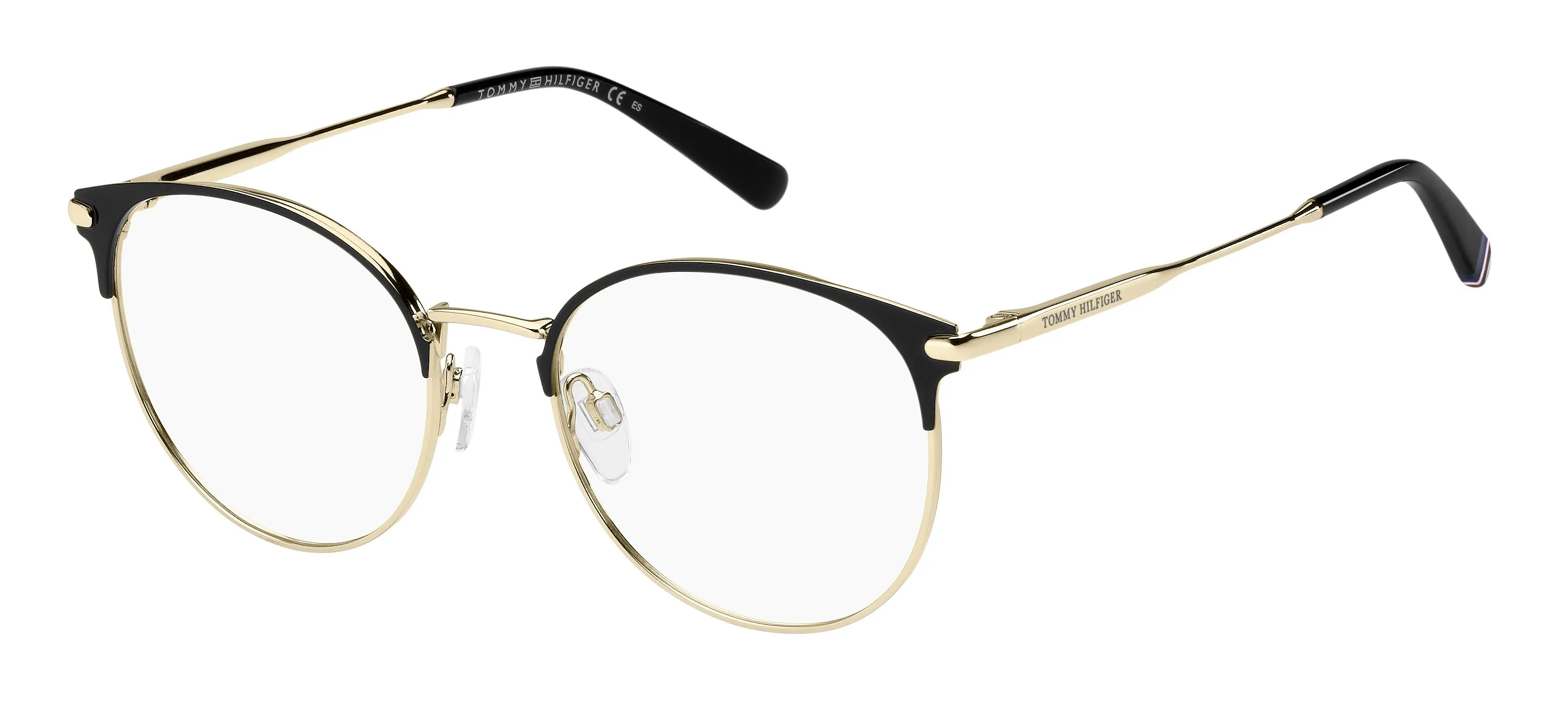 Tommy Hilfiger TH 1959 2M2 Montature da vista Acciaio Nero/Oro Rotonda - immagine 1
